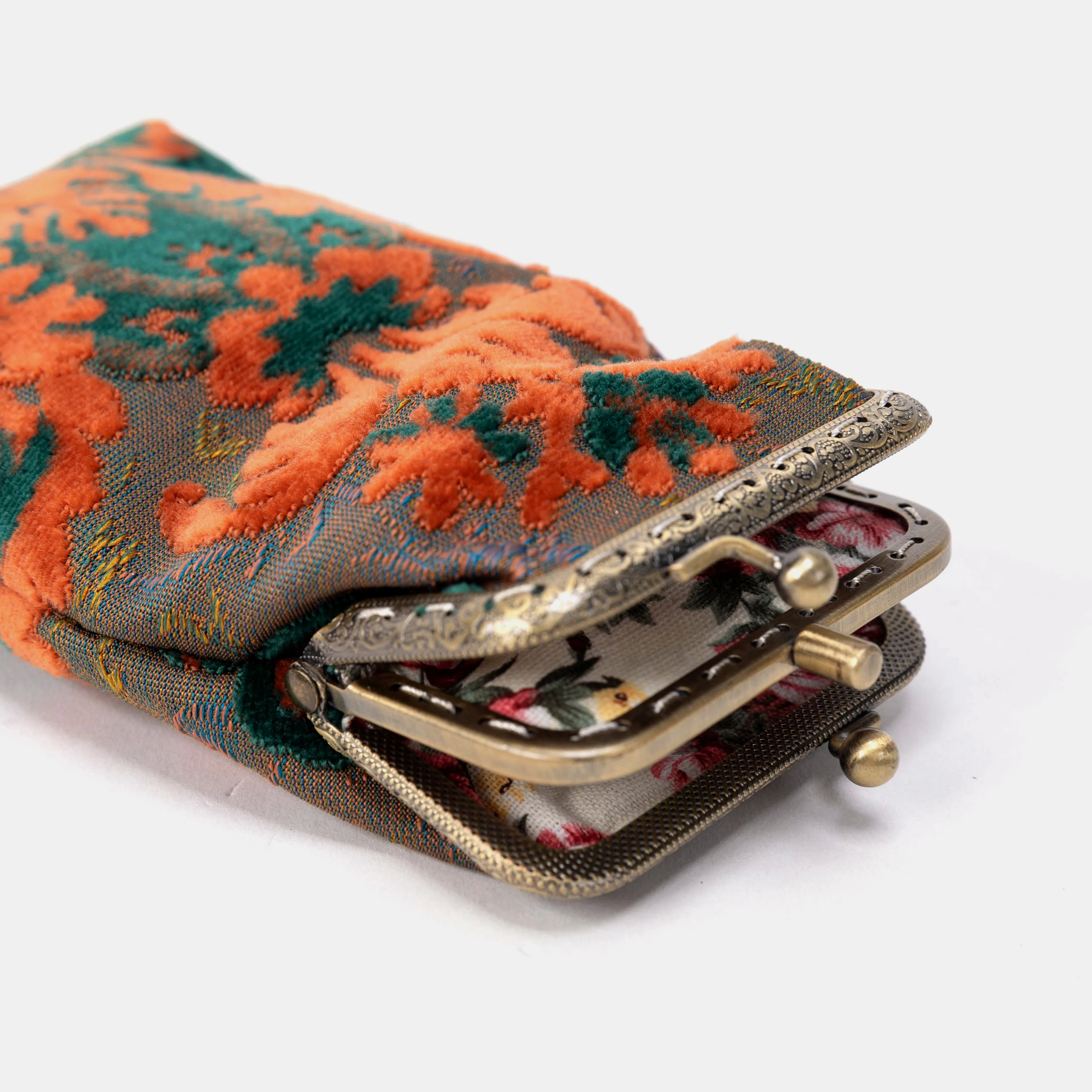 Burnout Velvet Revival Jade Carpet Eyeglasses Case - Image 2