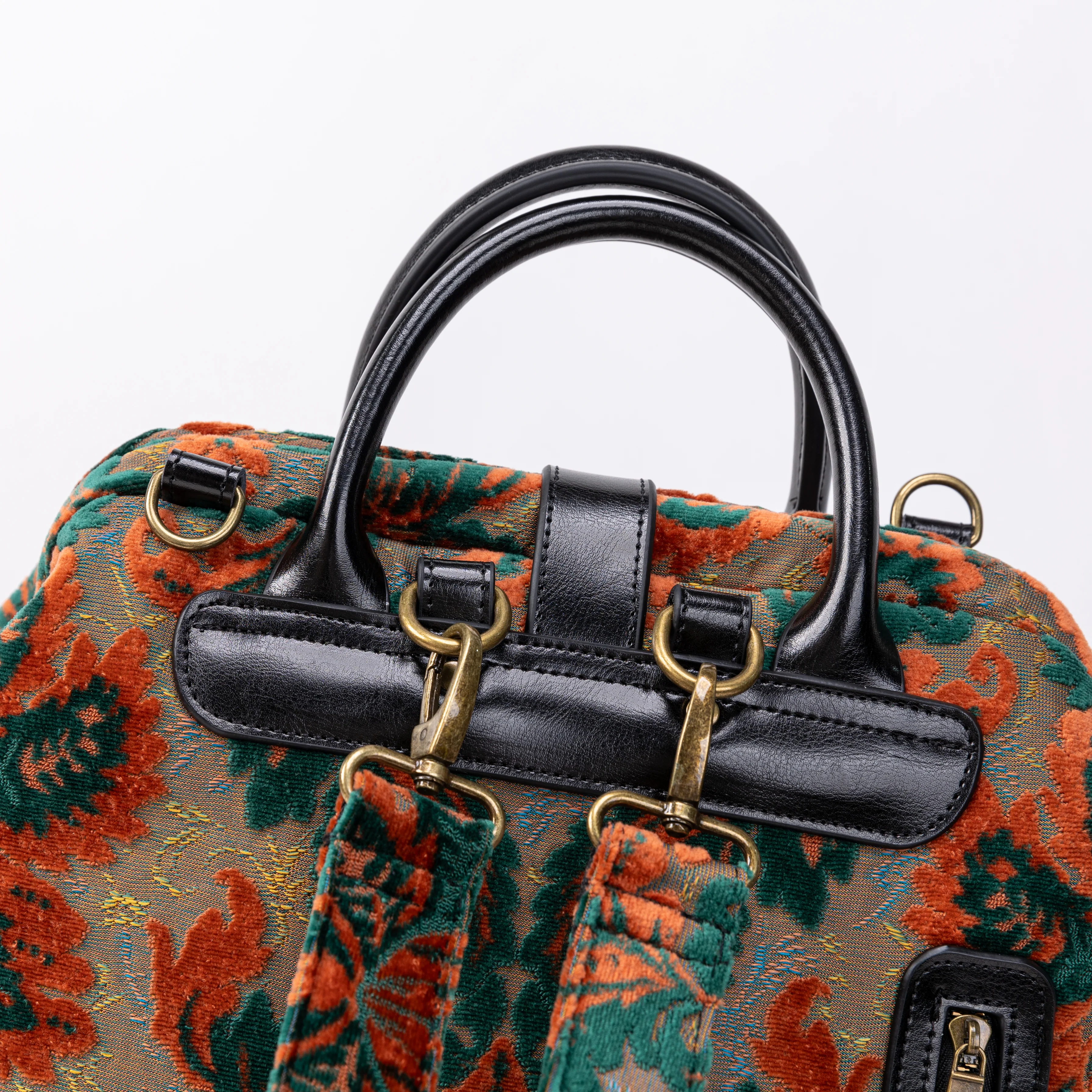 Burnout Velvet Revival Jade Carpet Laptop Backpack - Image 6