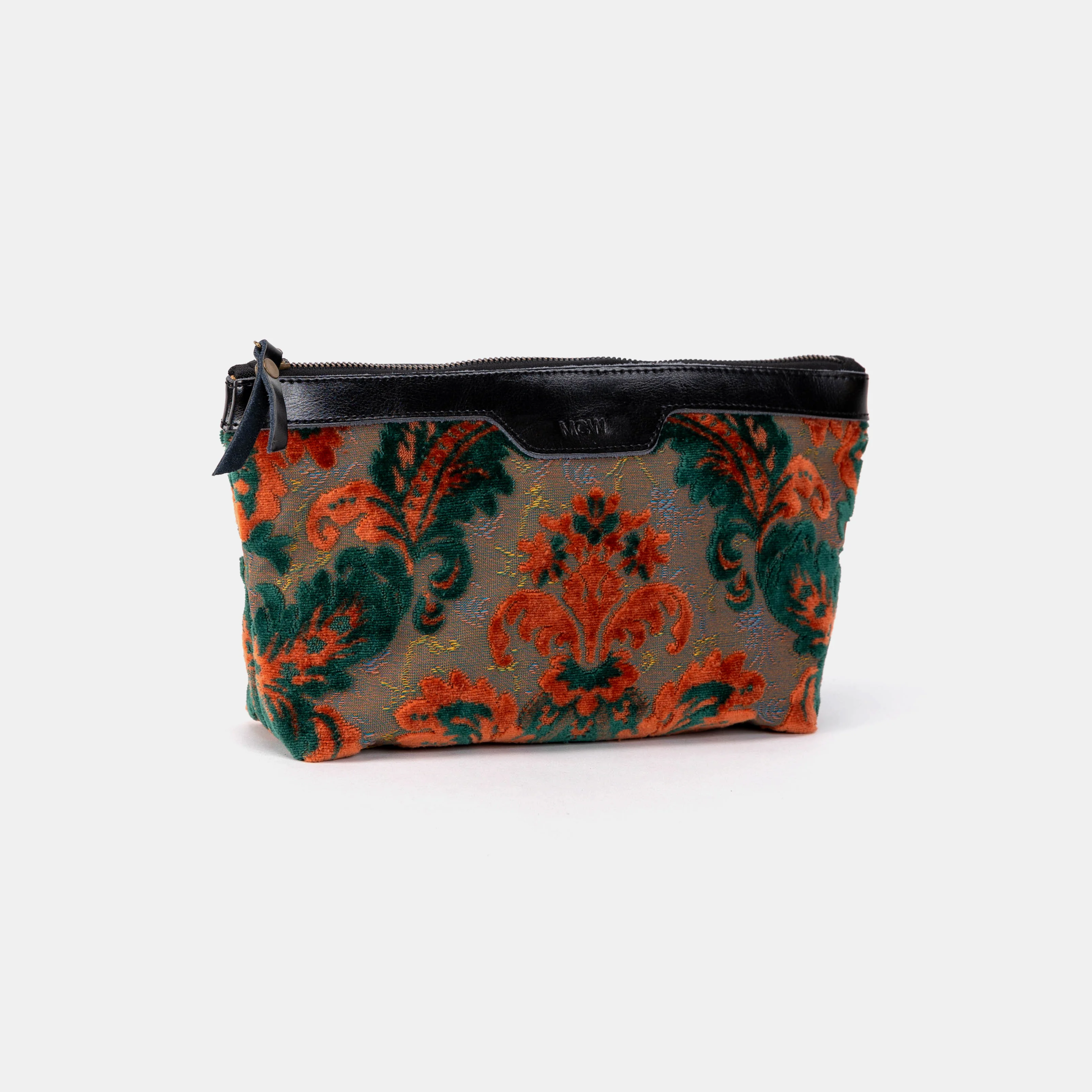 Burnout Velvet Revival Jade Carpet Makeup Bag - Image 2