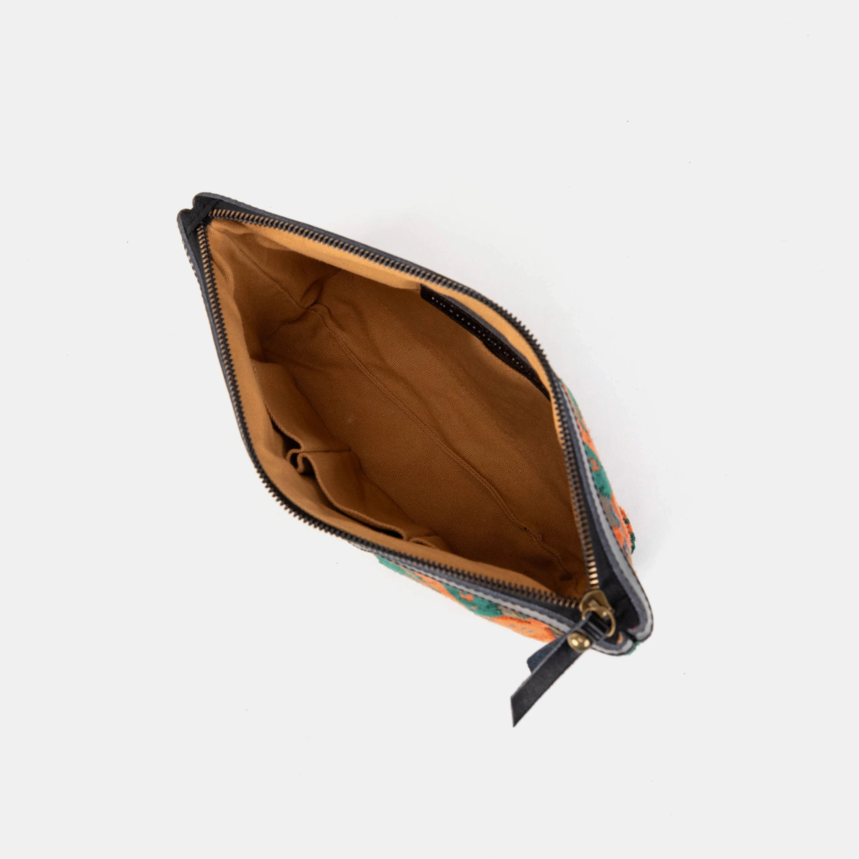 Burnout Velvet Revival Jade Carpet Makeup Bag - Image 5