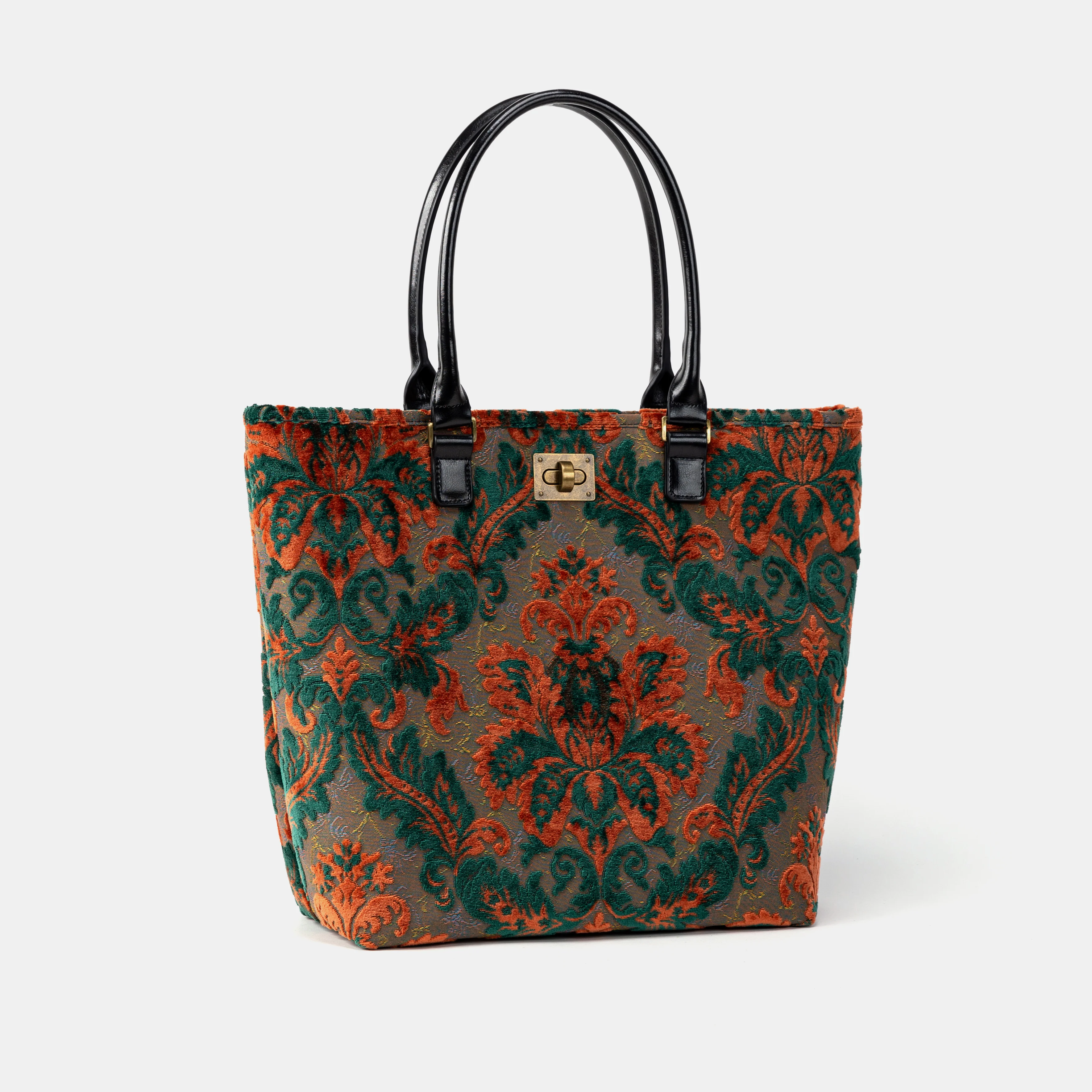Burnout Velvet Revival Jade Carpet Tote Shopper - Image 2