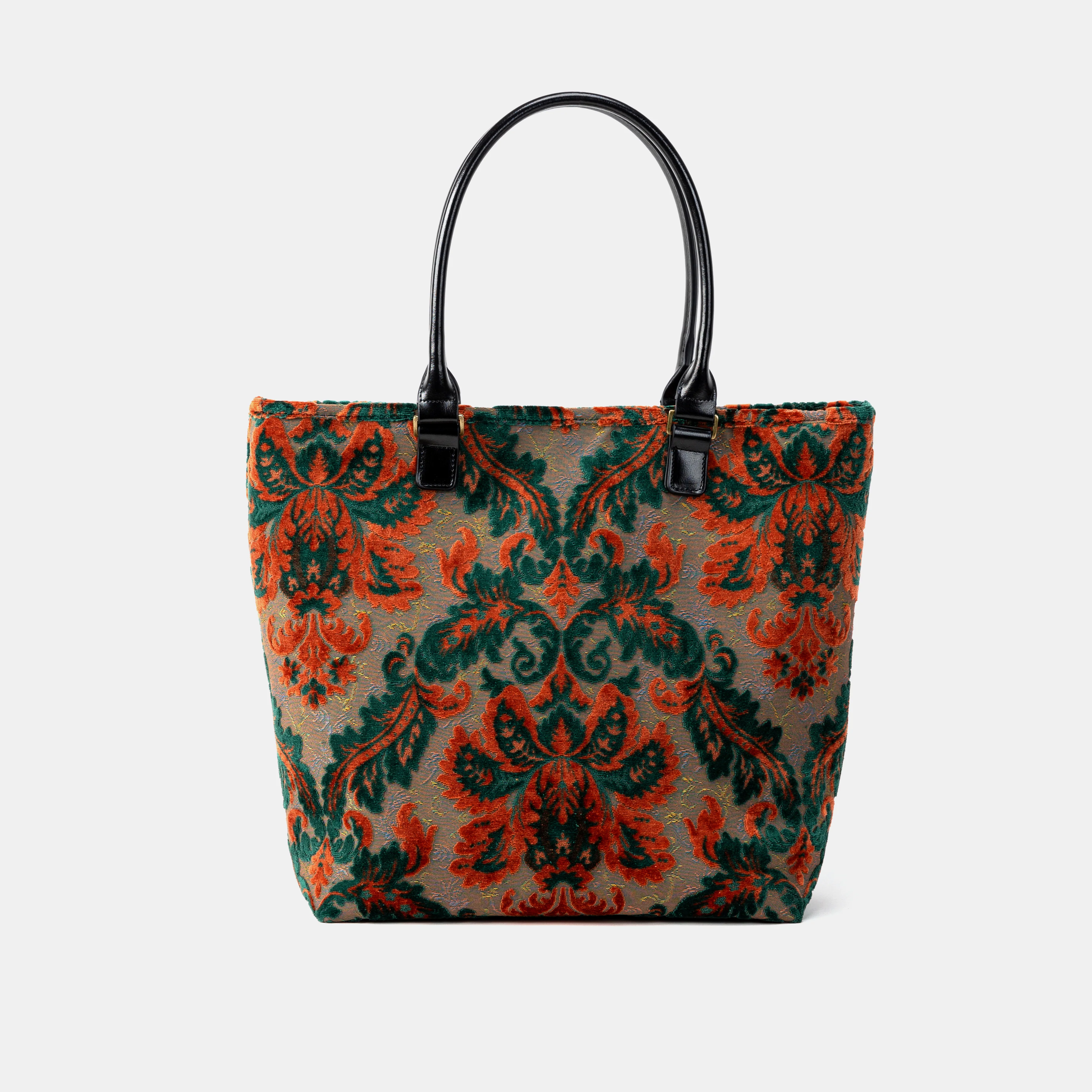 Burnout Velvet Revival Jade Carpet Tote Shopper - Image 3