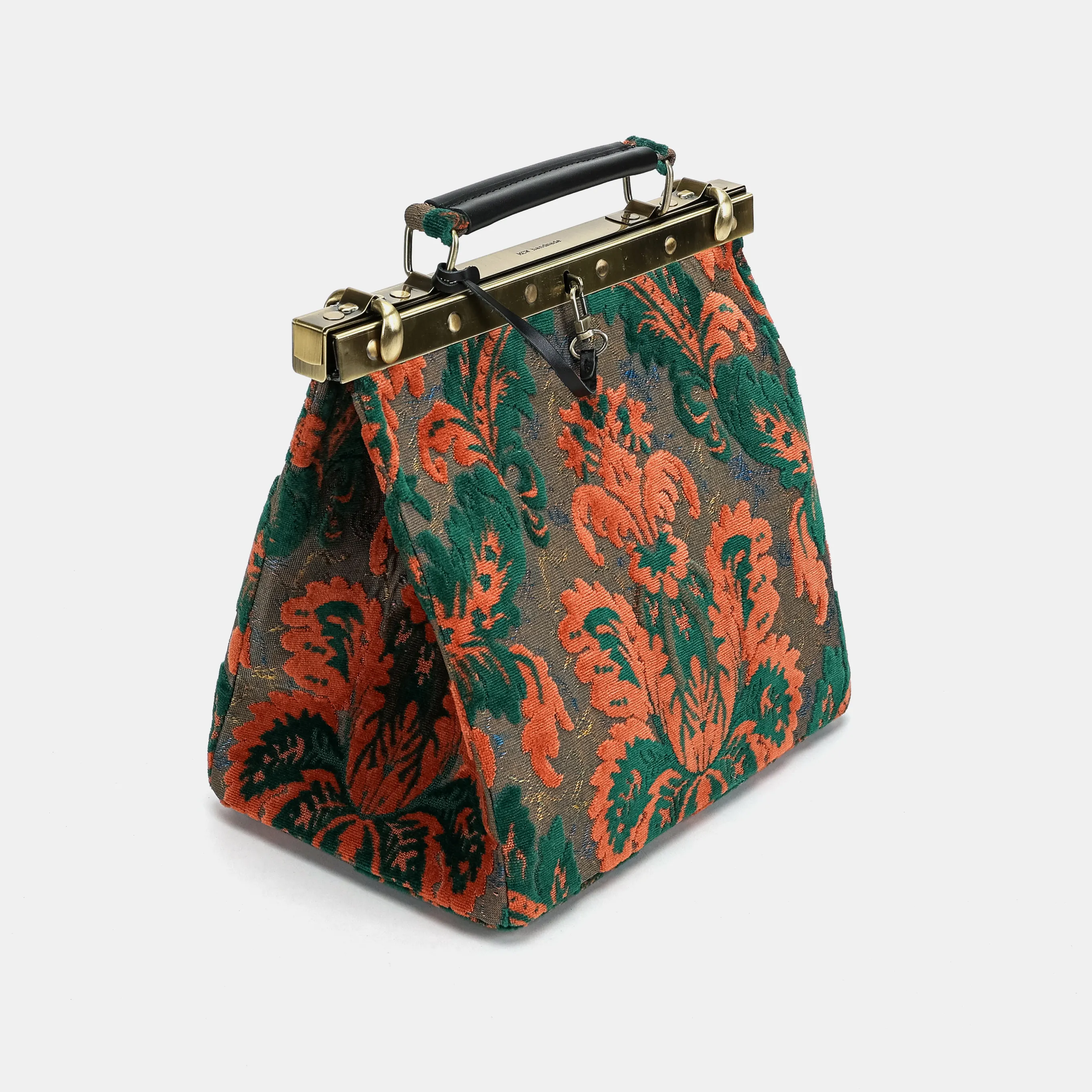 Burnout Velvet Revival Jade Cecile Carpet Purse Gladstone Bag - Image 4