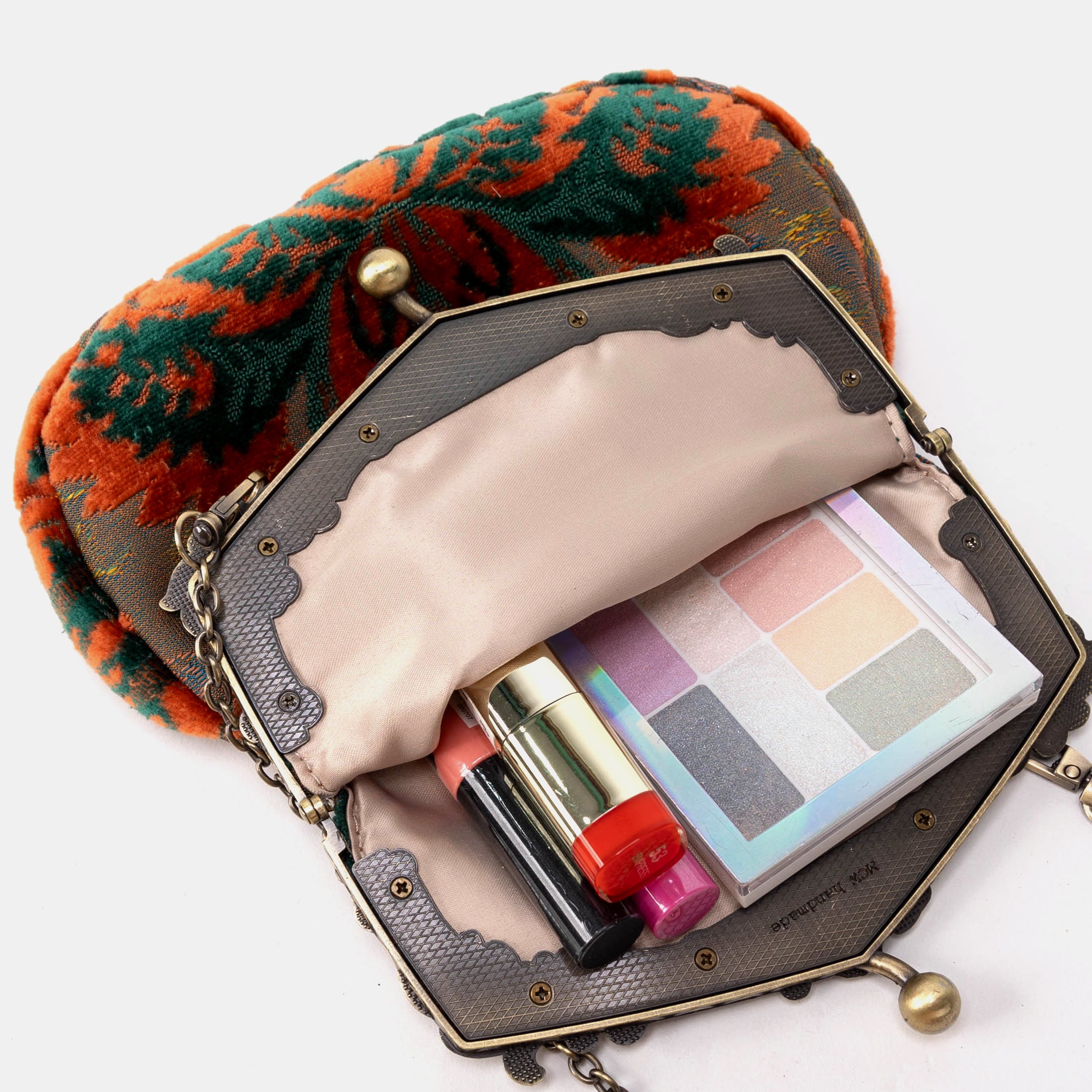 Burnout Velvet Revival Jade Chatelaine Purse Large - Image 4