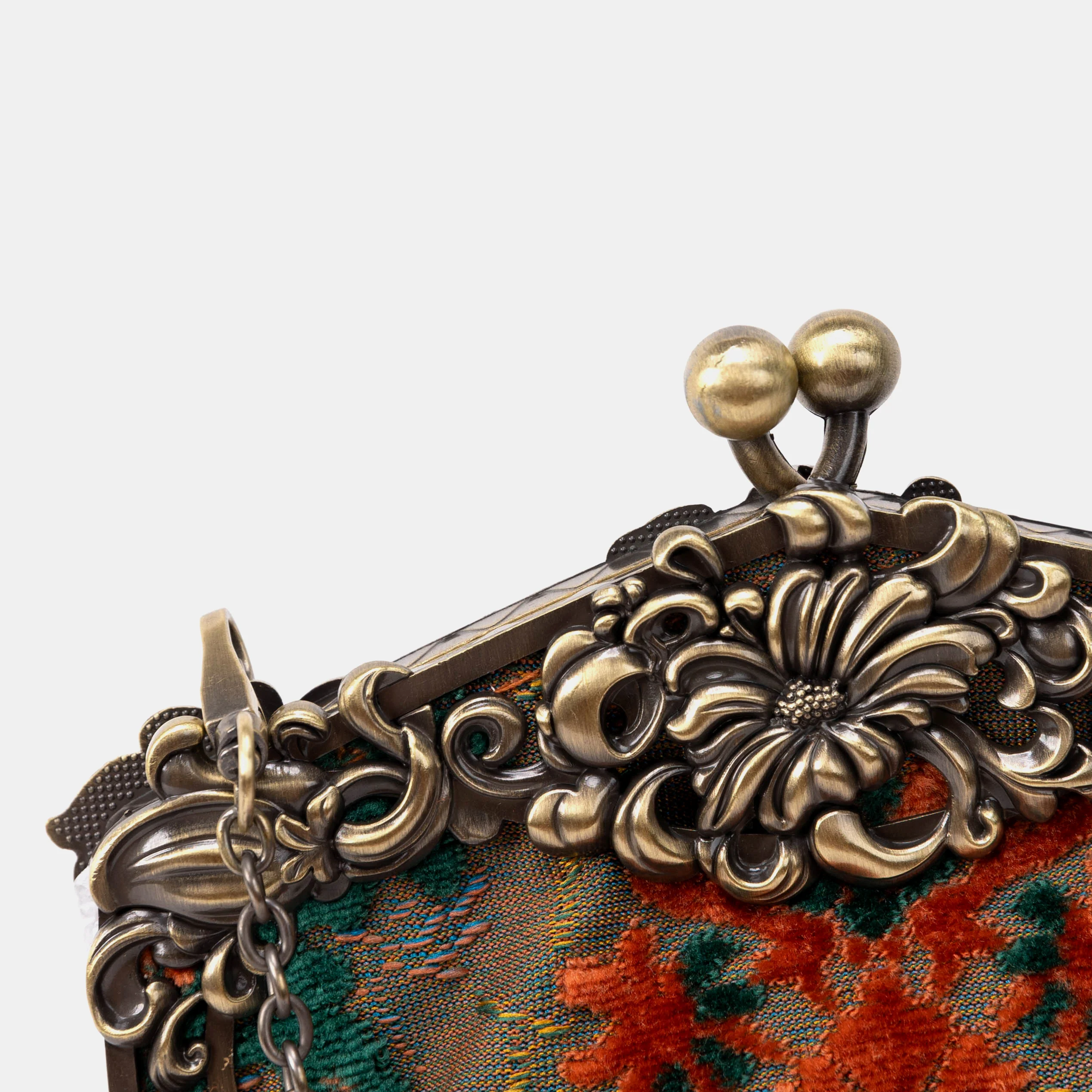 Burnout Velvet Revival Jade Chatelaine Purse Large - Image 5