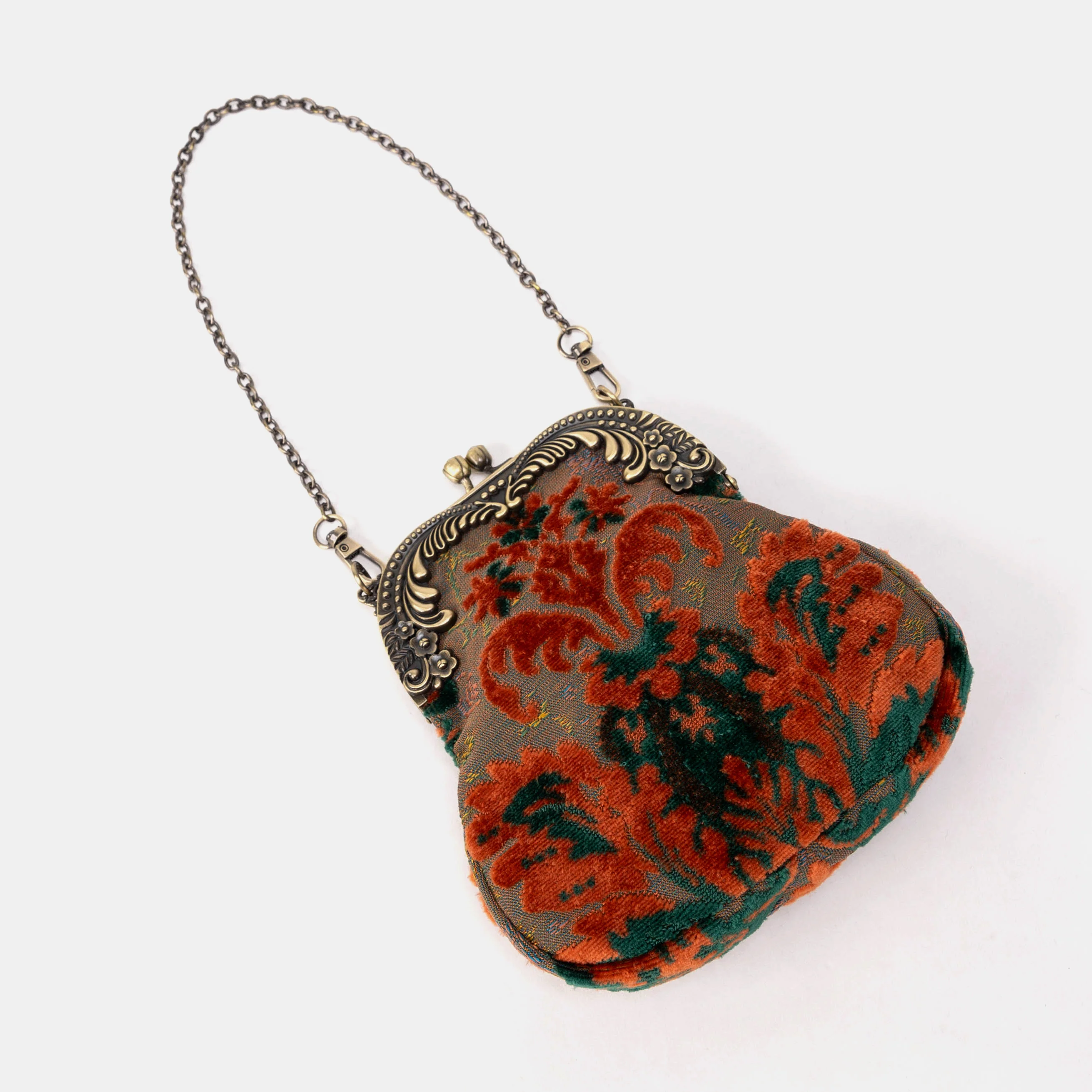 Burnout Velvet Revival Jade Chatelaine Purse Medium - Image 2