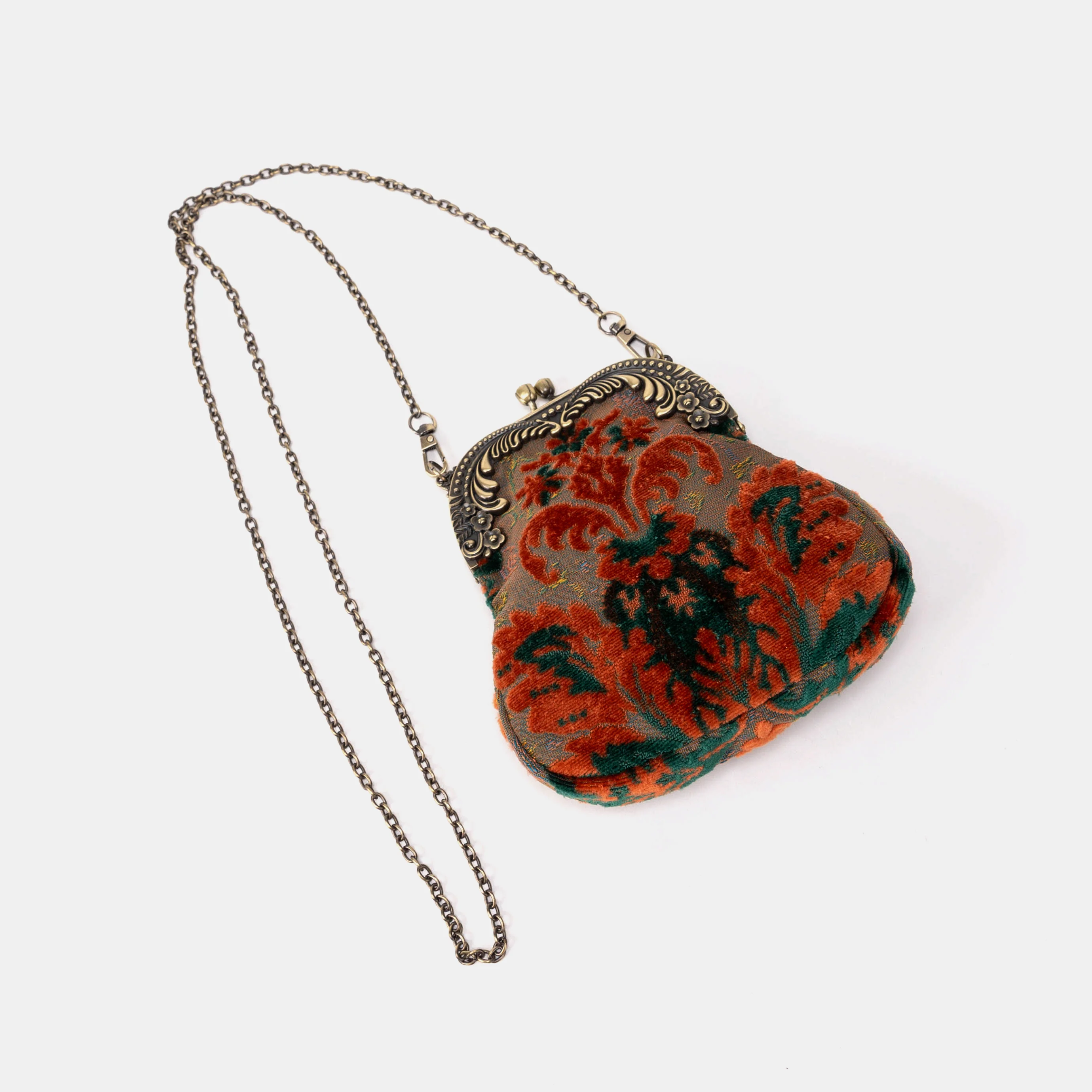 Burnout Velvet Revival Jade Chatelaine Purse Medium - Image 3