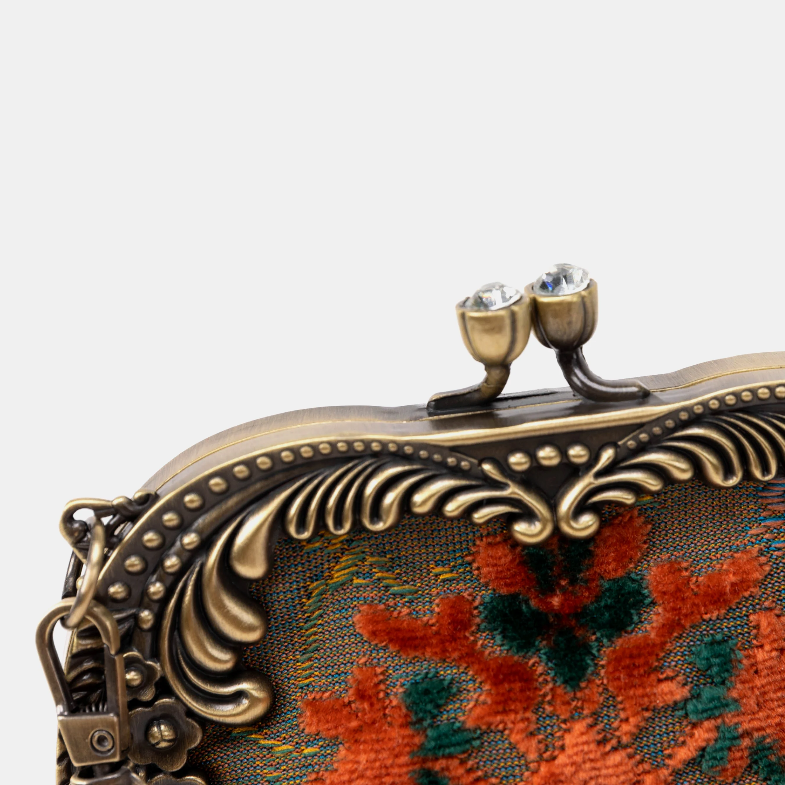 Burnout Velvet Revival Jade Chatelaine Purse Medium - Image 4