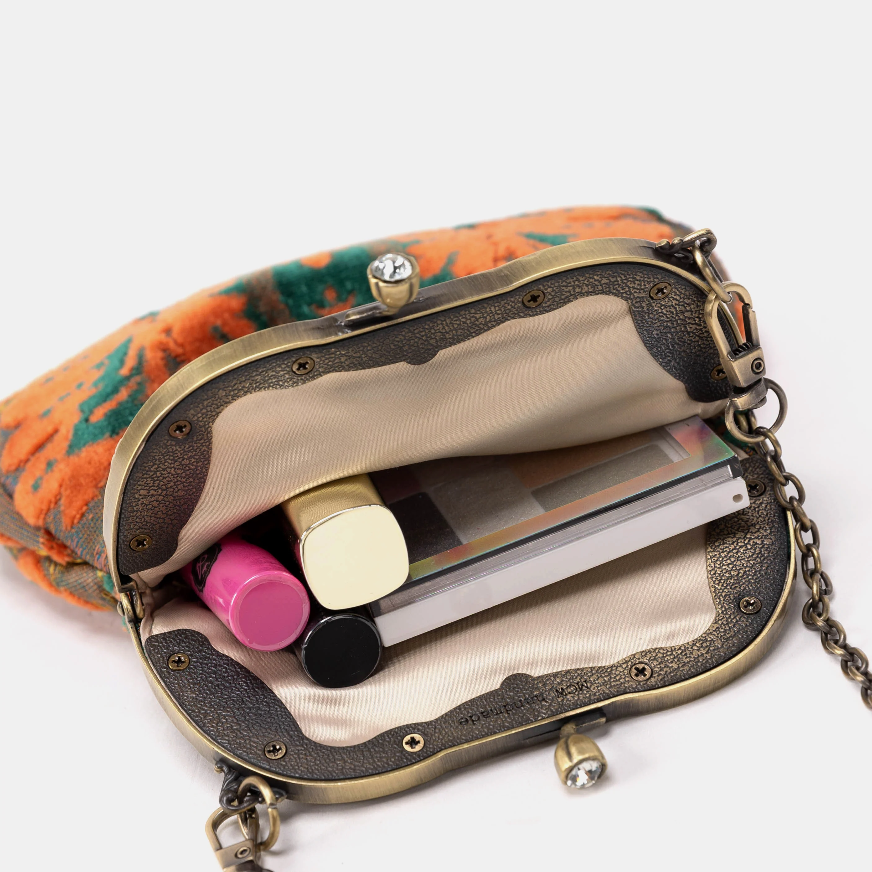 Burnout Velvet Revival Jade Chatelaine Purse Medium - Image 5