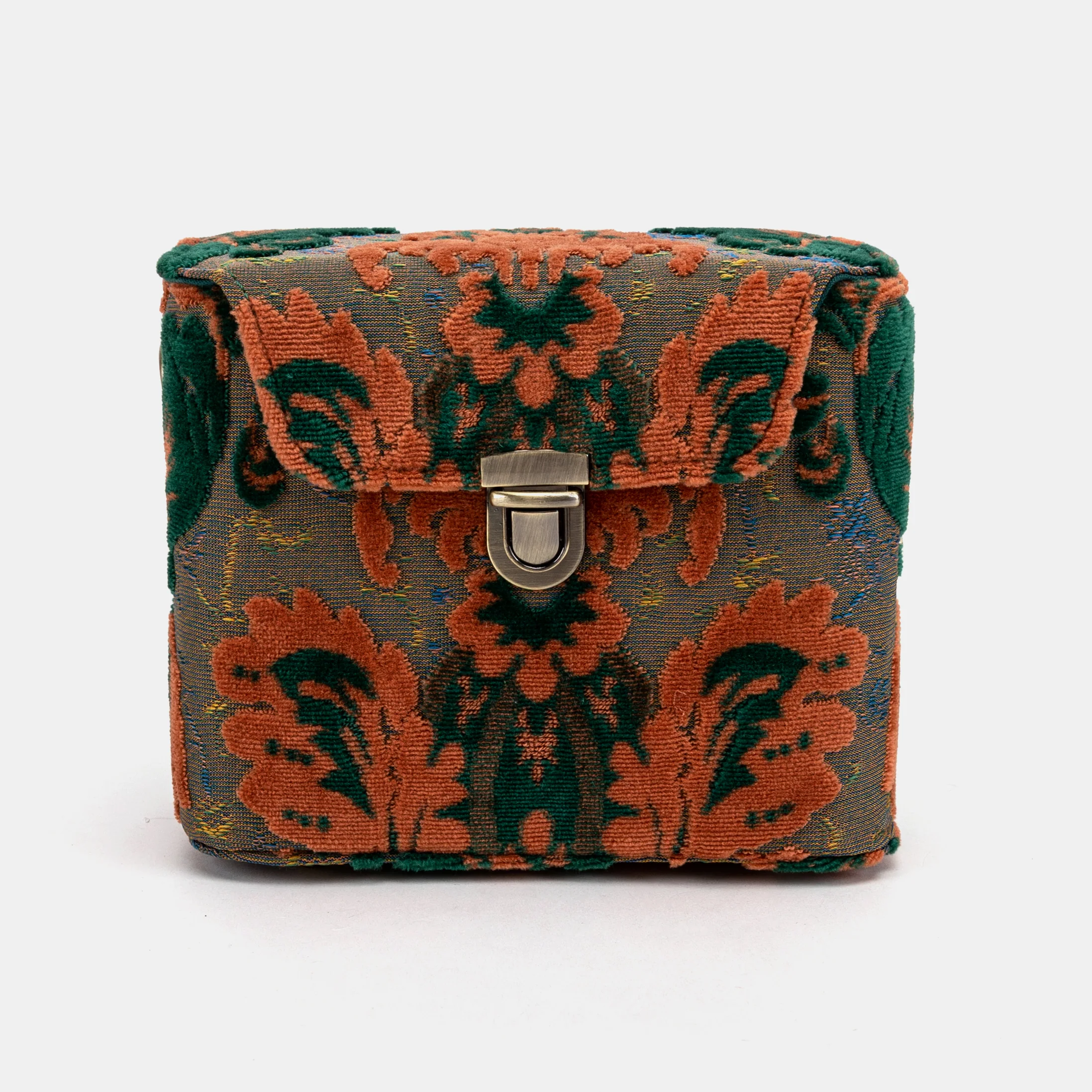 Burnout Velvet Revival Jade Emma Small Train Case Crossbody - Image 3