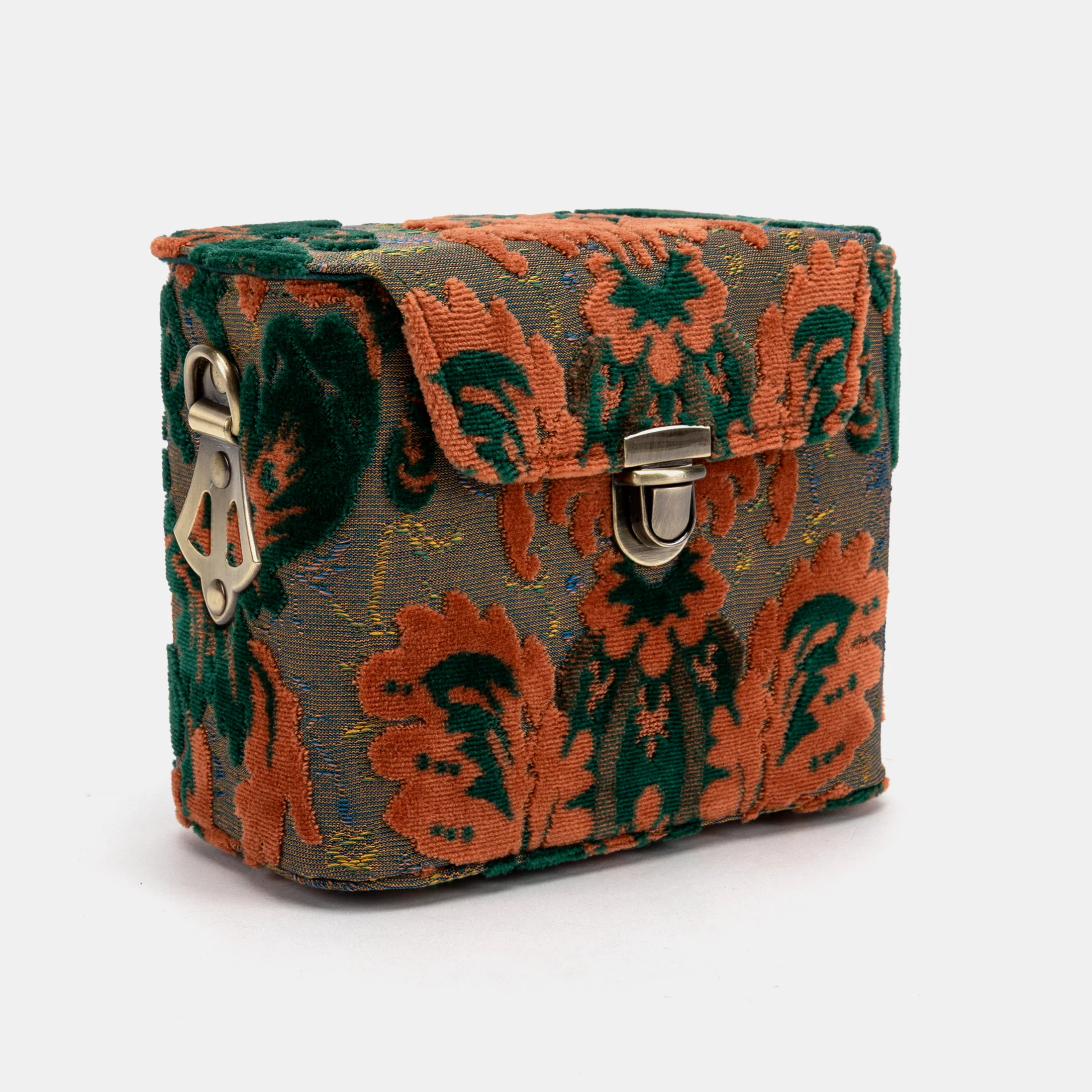 Burnout Velvet Revival Jade Emma Small Train Case Crossbody - Image 4