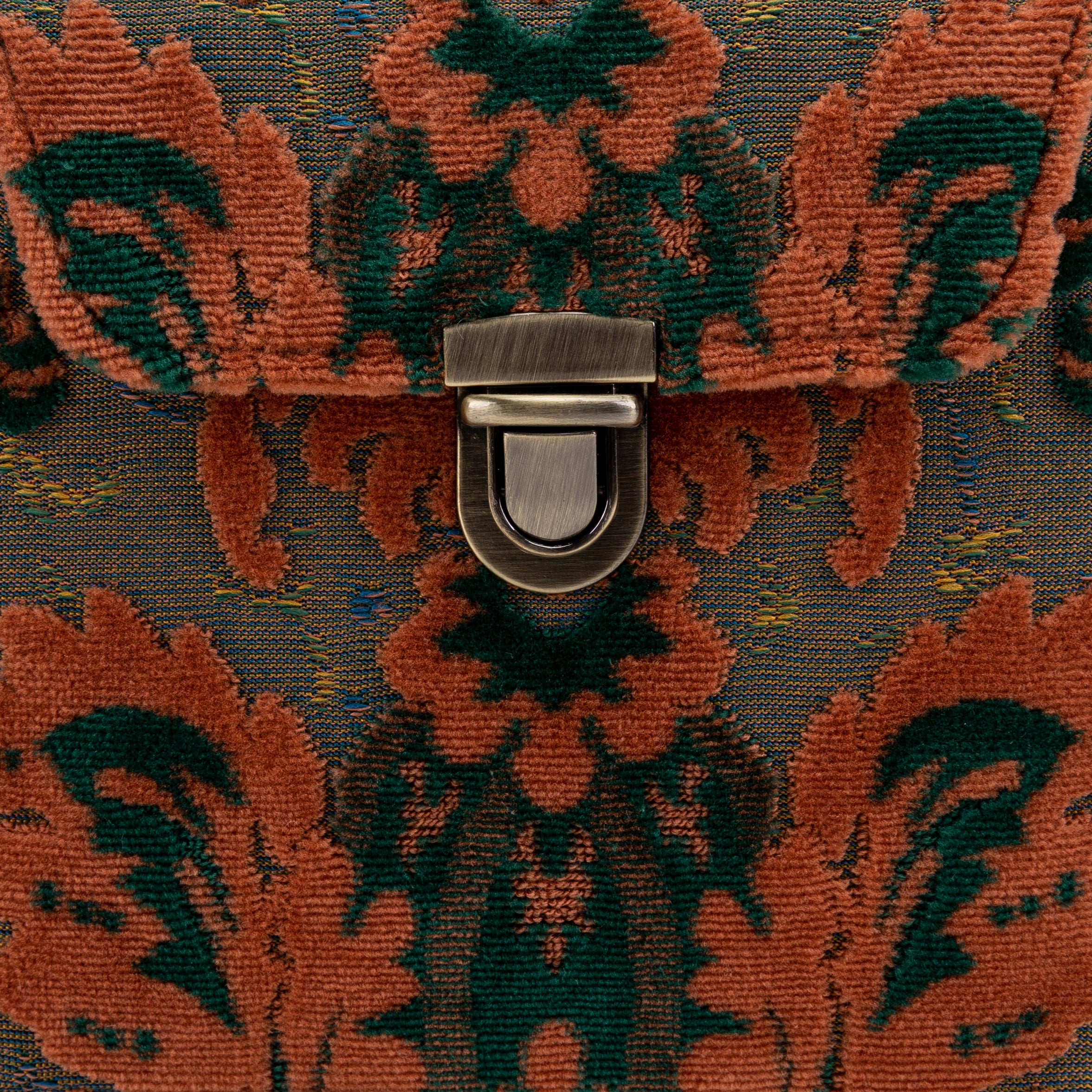 Burnout Velvet Revival Jade Emma Small Train Case Crossbody - Image 5