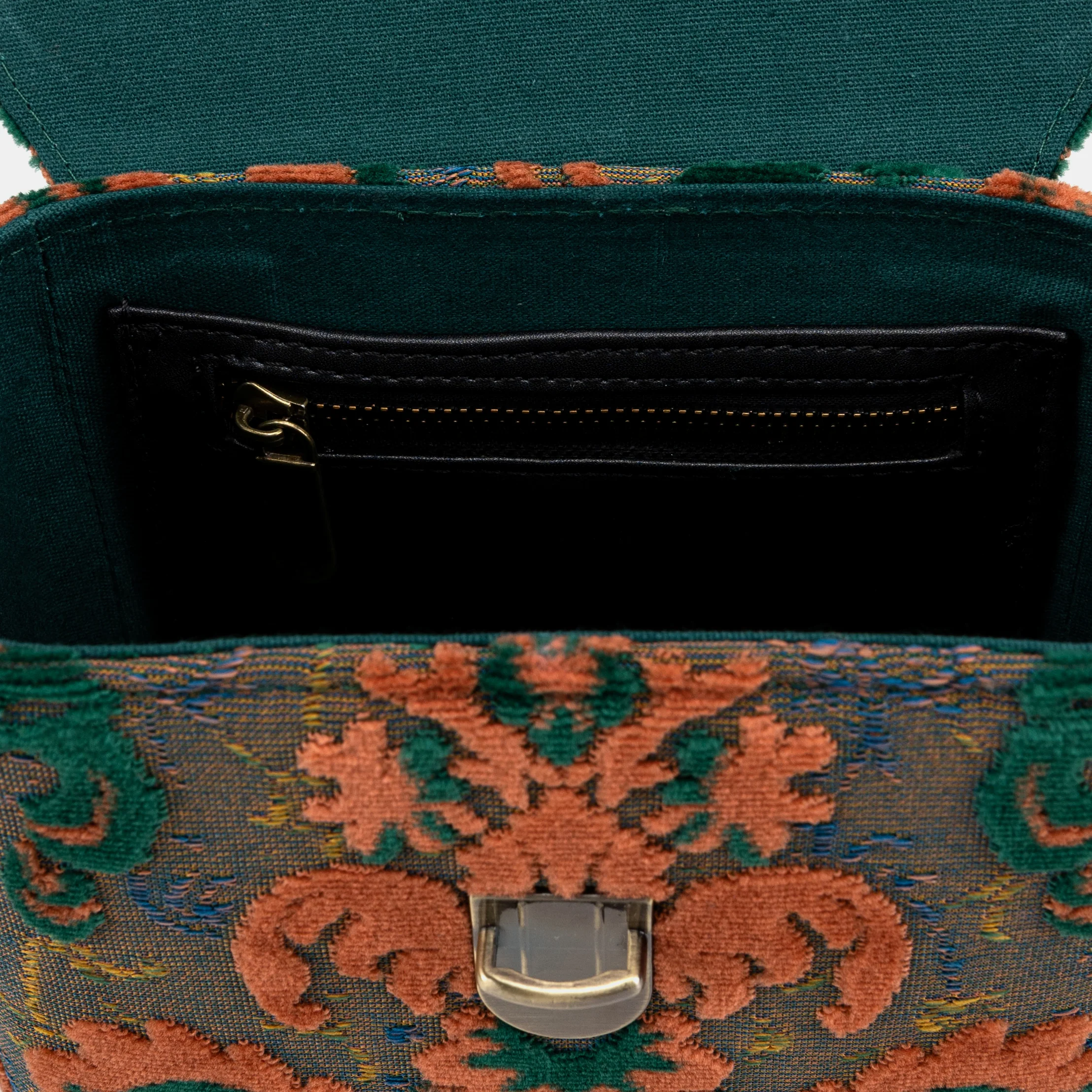 Burnout Velvet Revival Jade Emma Small Train Case Crossbody - Image 9