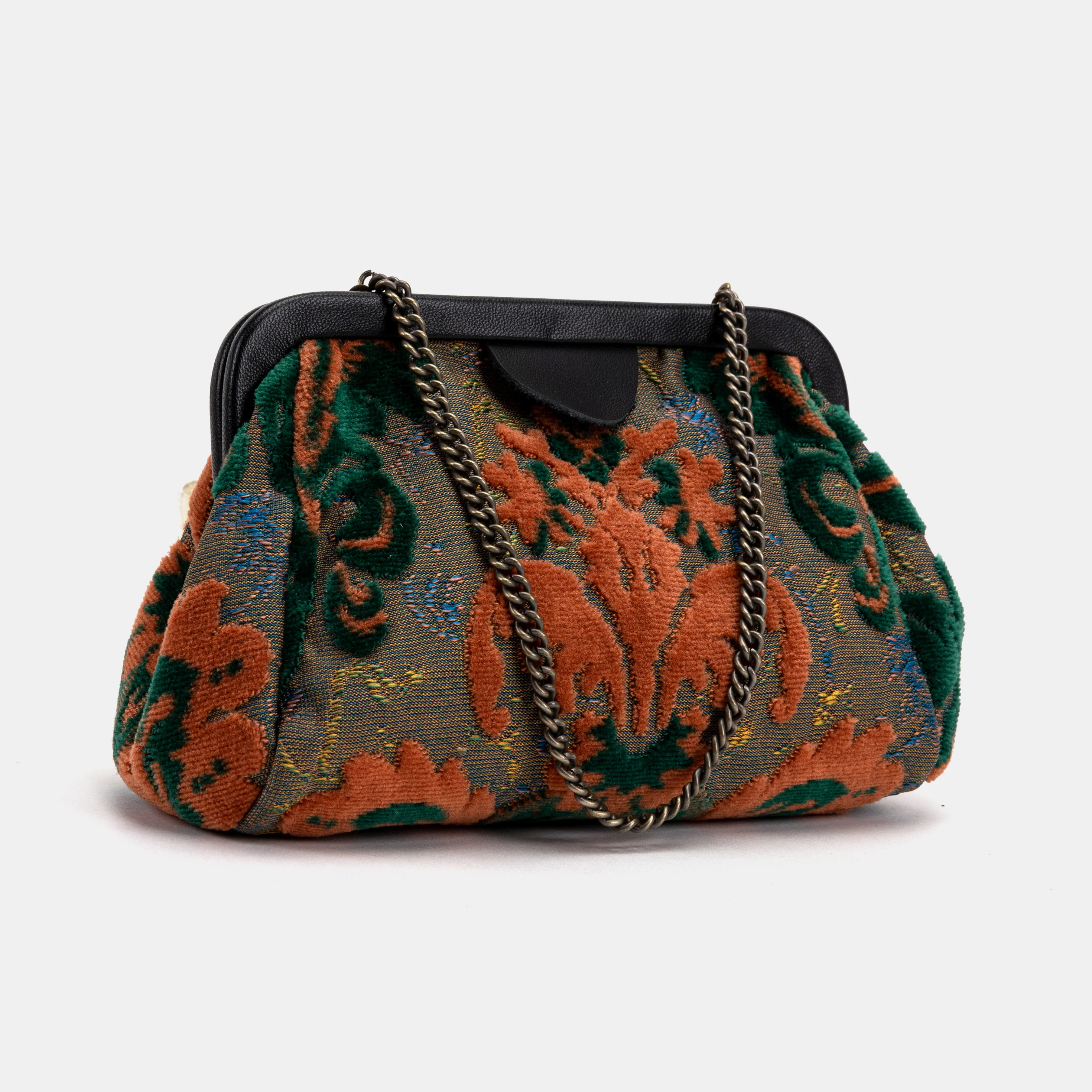 Burnout Velvet Revival Jade Evening Bag Clutch - Image 2