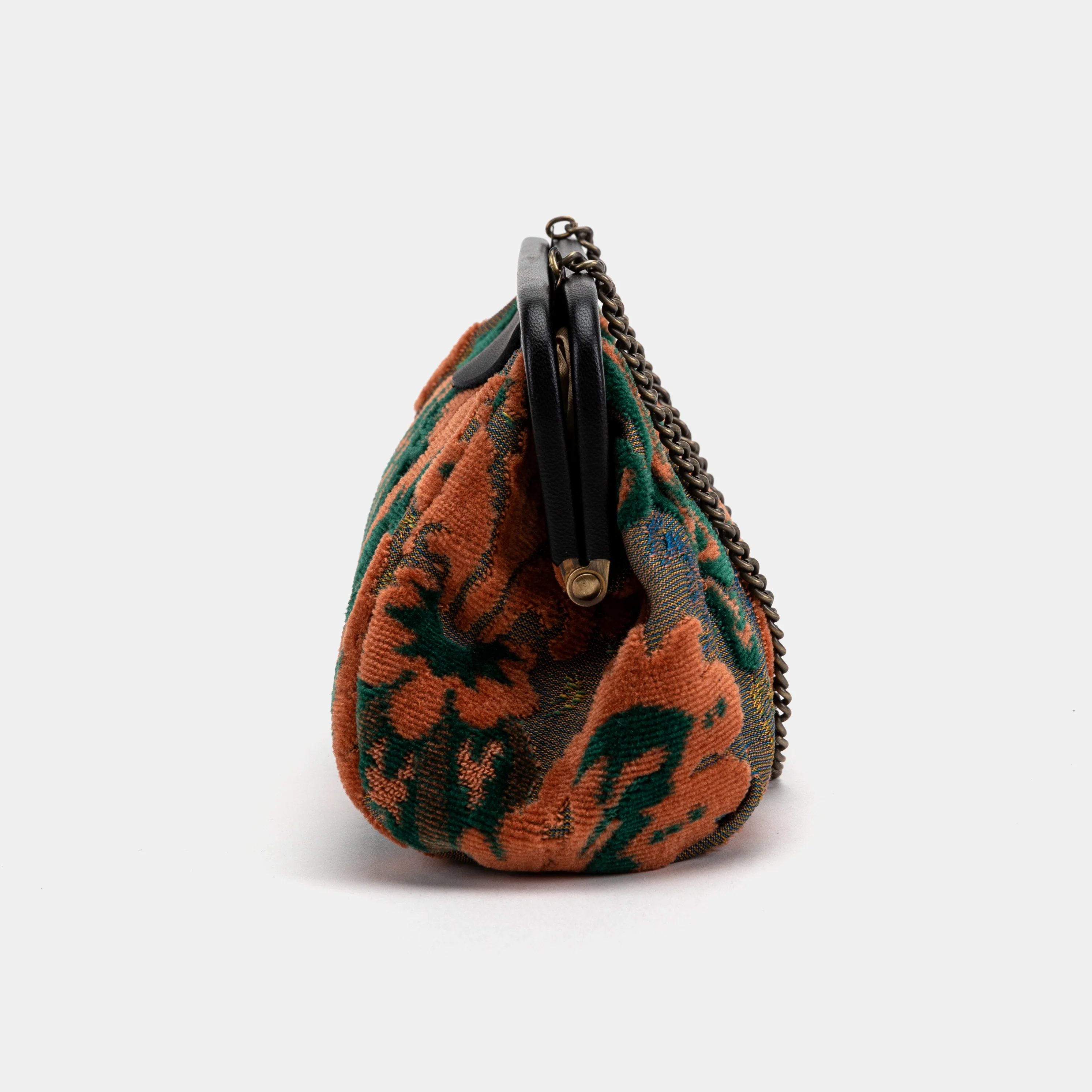 Burnout Velvet Revival Jade Evening Bag Clutch - Image 3