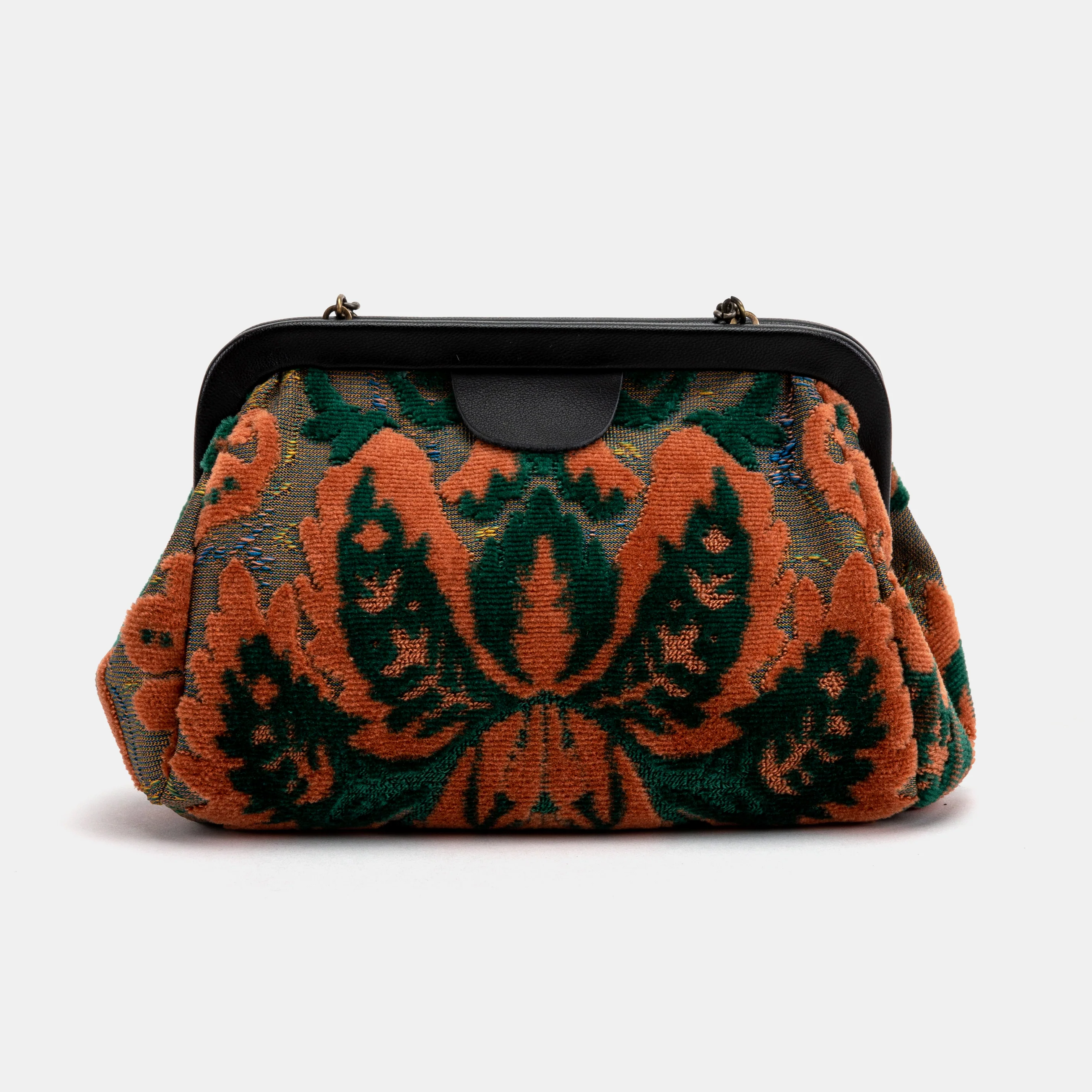Burnout Velvet Revival Jade Evening Bag Clutch - Image 4