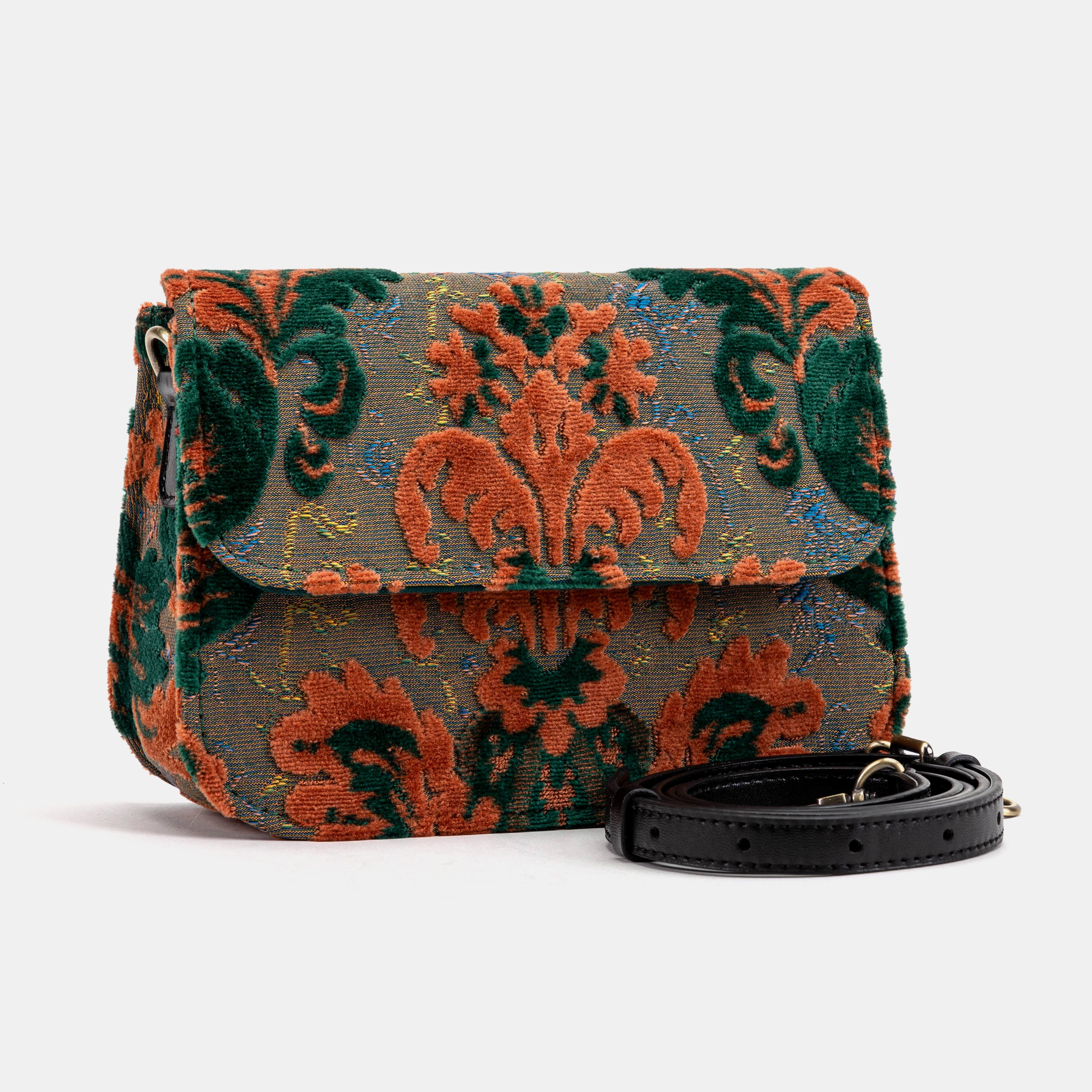 Burnout Velvet Revival Jade Flap Crossbody Bag - Image 2