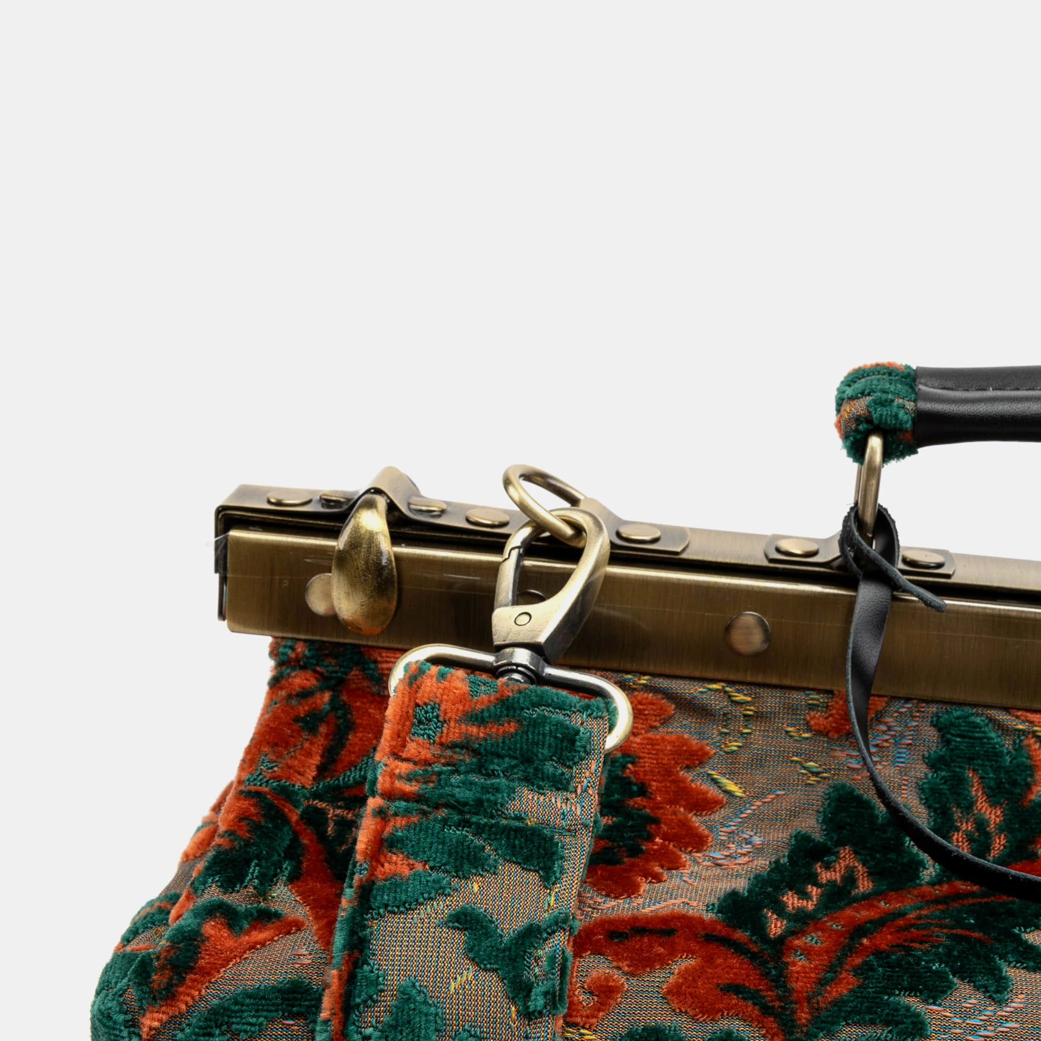 Burnout Velvet Revival Jade Genevieve Carpet Gladstone Bag - Image 6