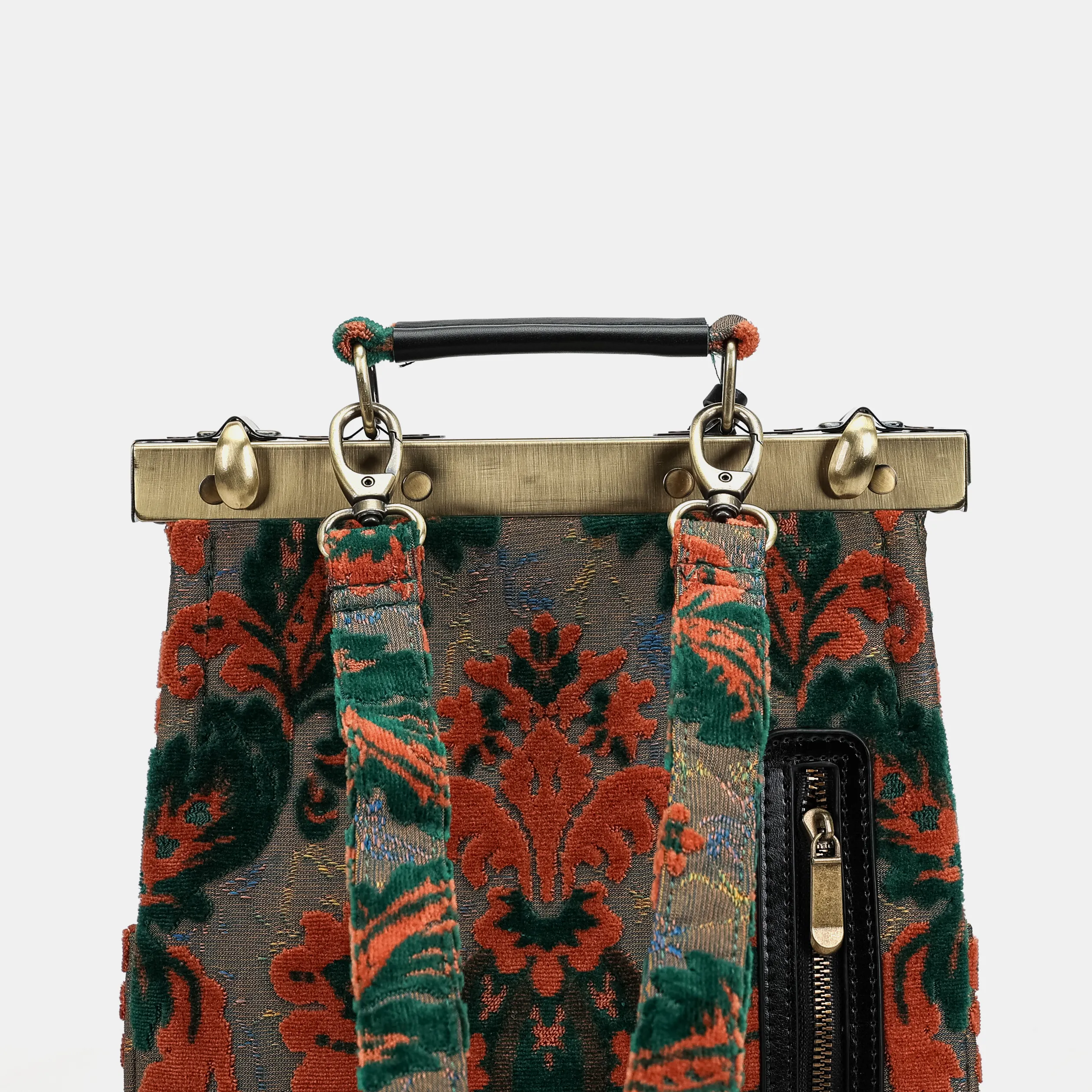Burnout Velvet Revival Jade Helena Carpet Backpack Gladstone Bag - Image 6