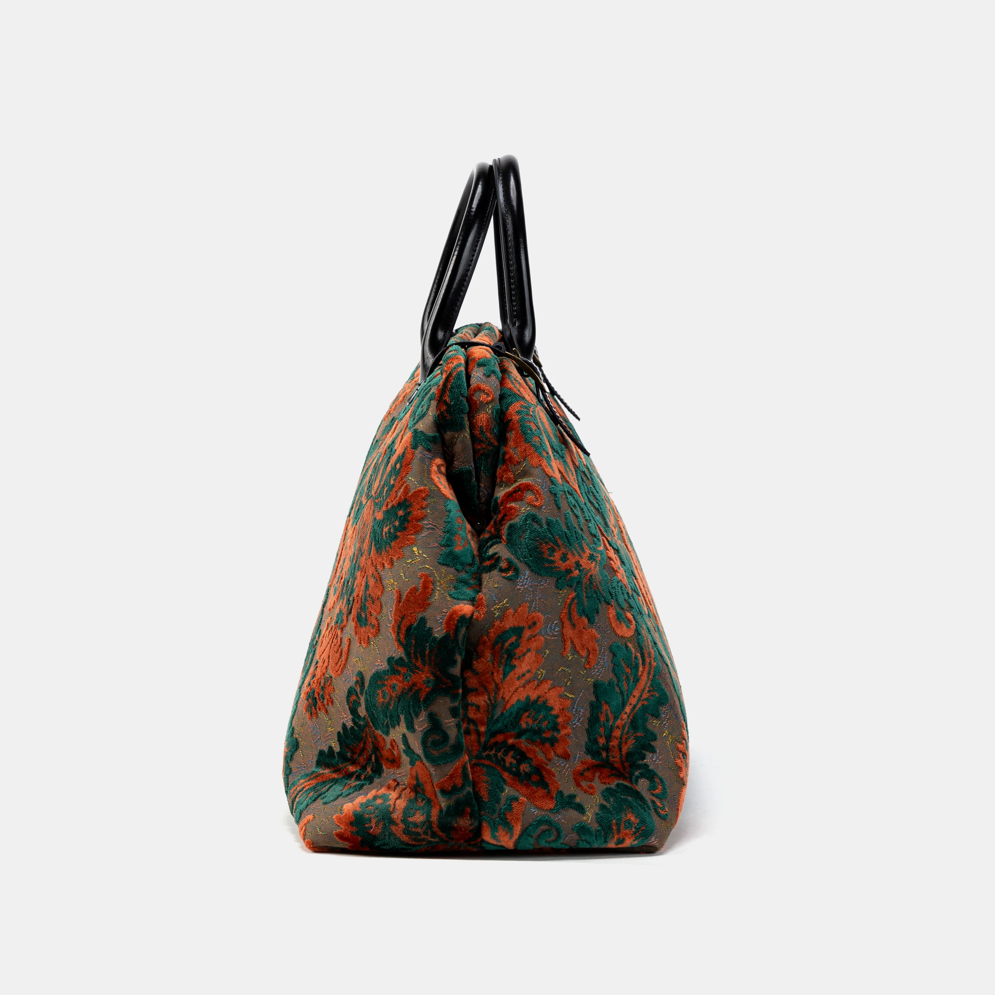 Burnout Velvet Revival Jade Large Carpetbag - Image 4
