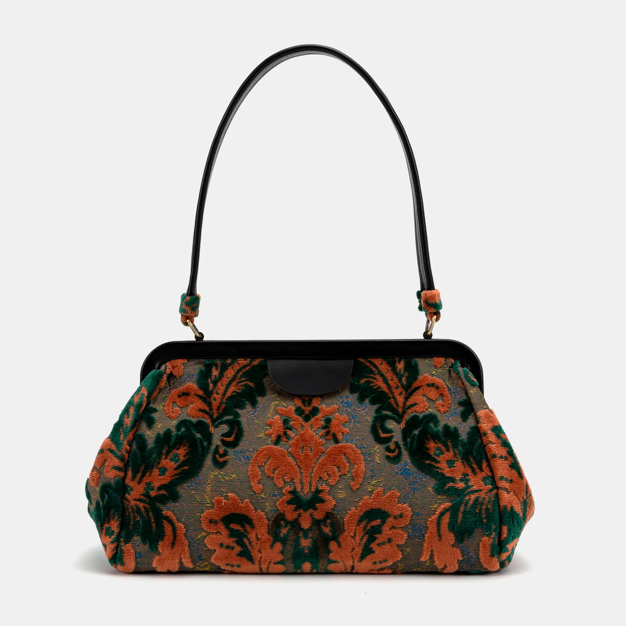 Burnout Velvet Revival Jade Shoulder Bag
