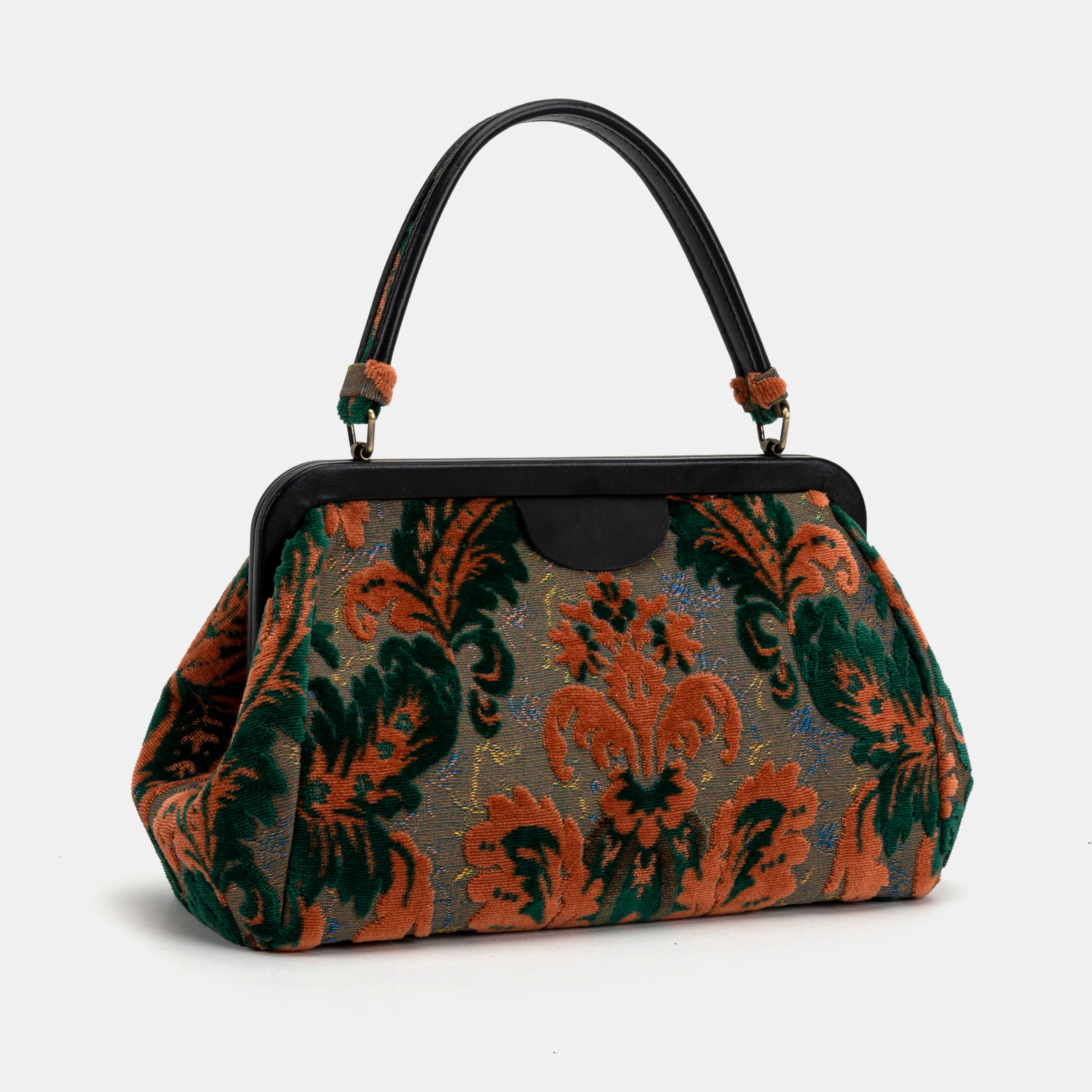 Burnout Velvet Revival Jade Top Handle Purse - Image 2