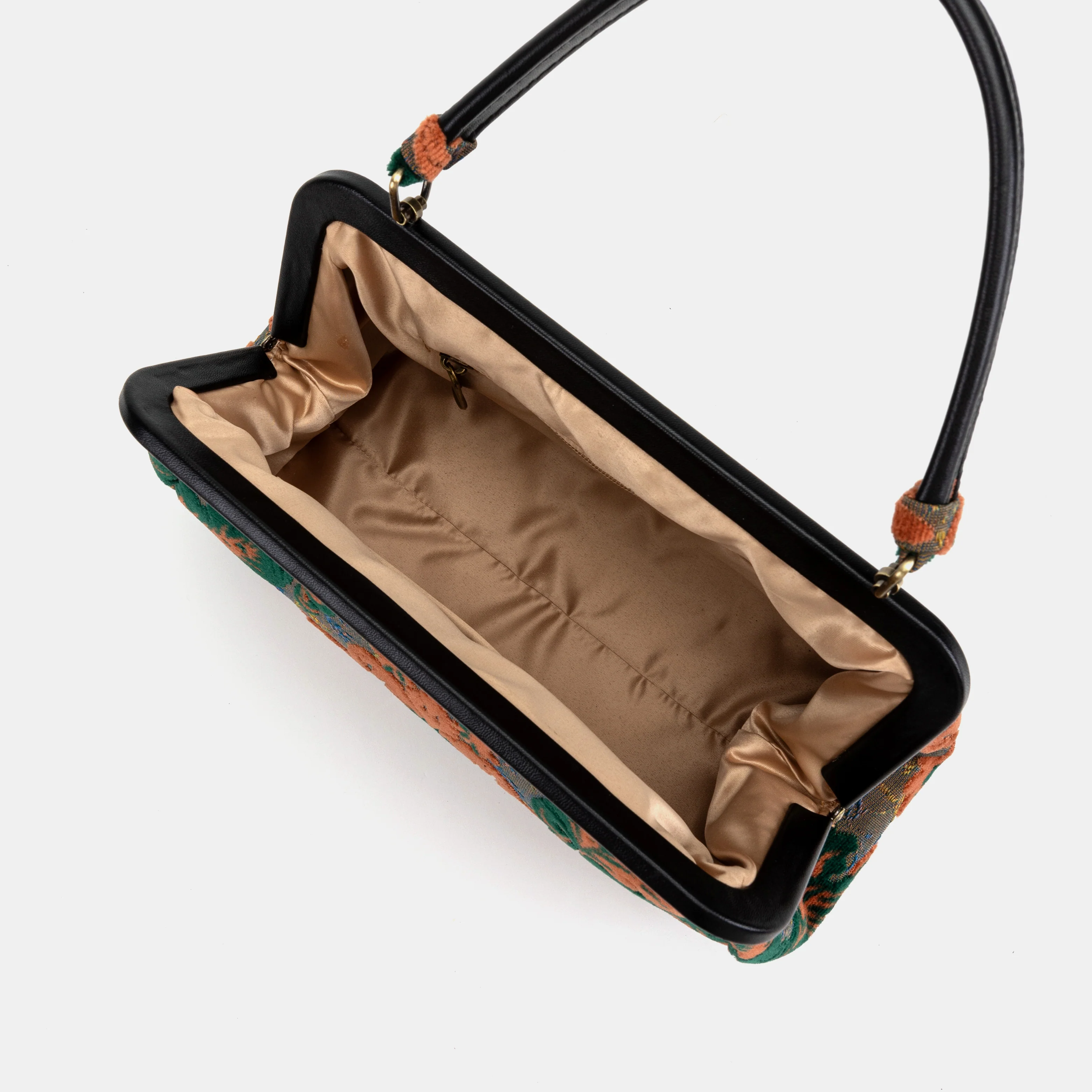 Burnout Velvet Revival Jade Top Handle Purse - Image 6