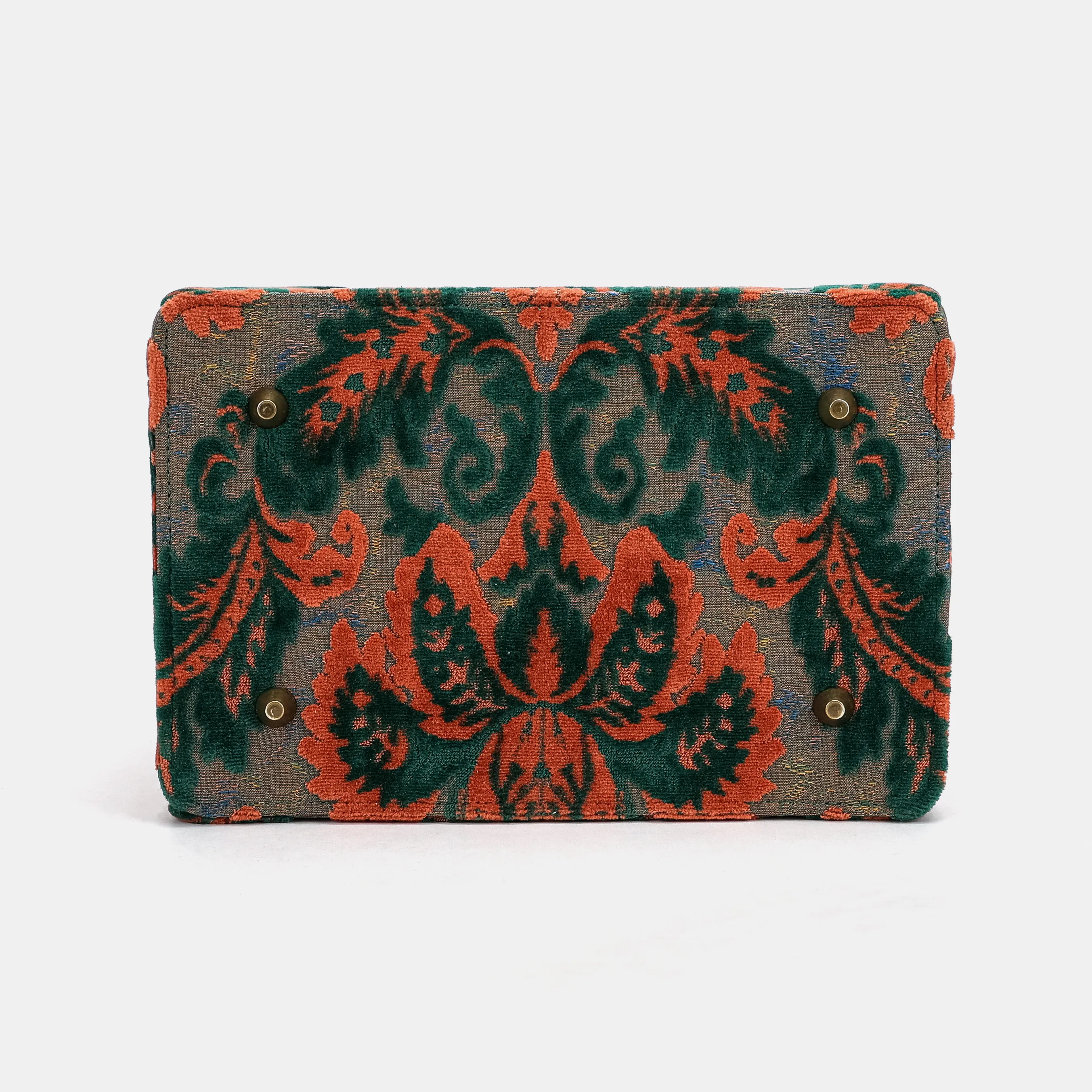 Burnout Velvet Revival Jade Vivienne Carpet Purse Gladstone Bag - Image 10