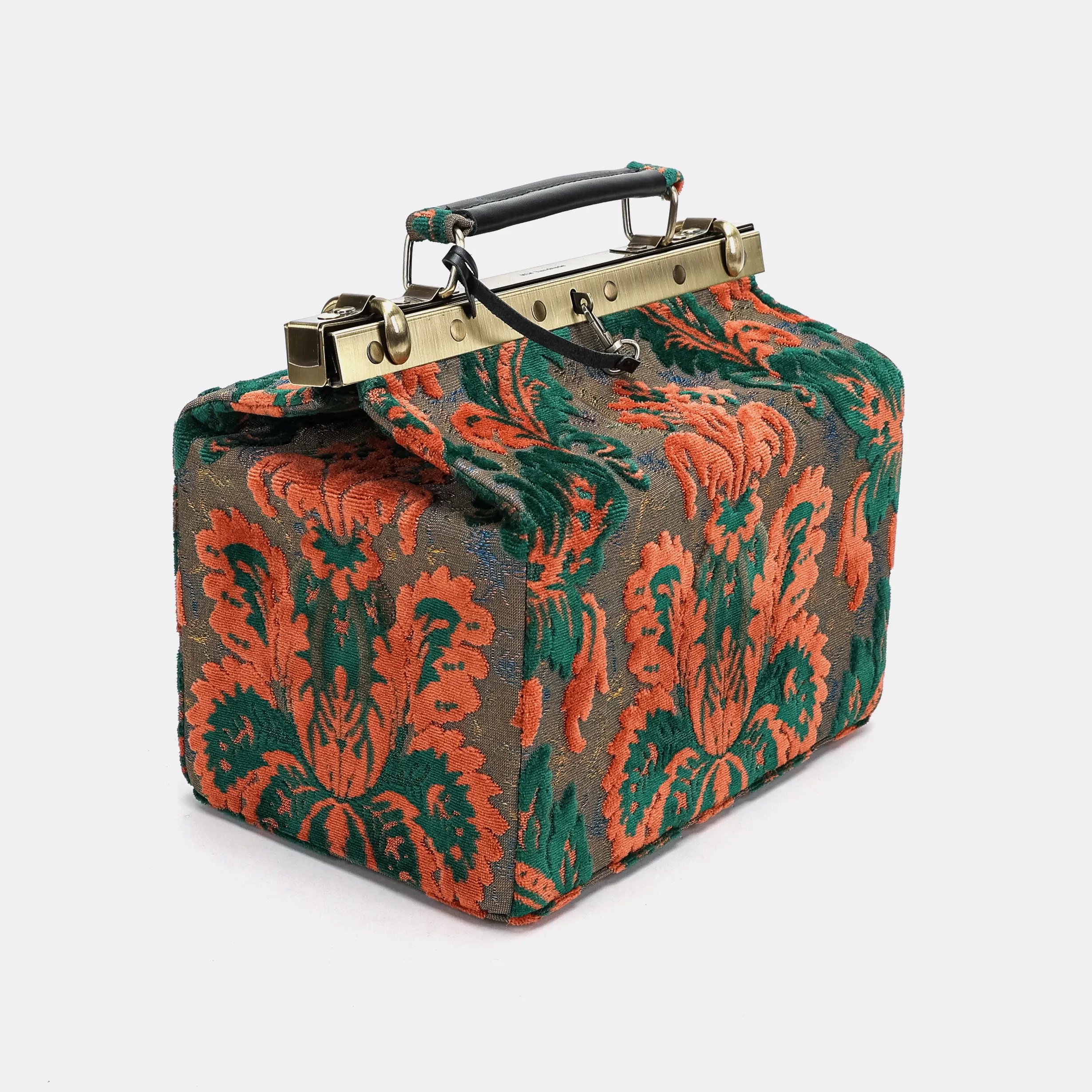 Burnout Velvet Revival Jade Vivienne Carpet Purse Gladstone Bag - Image 4