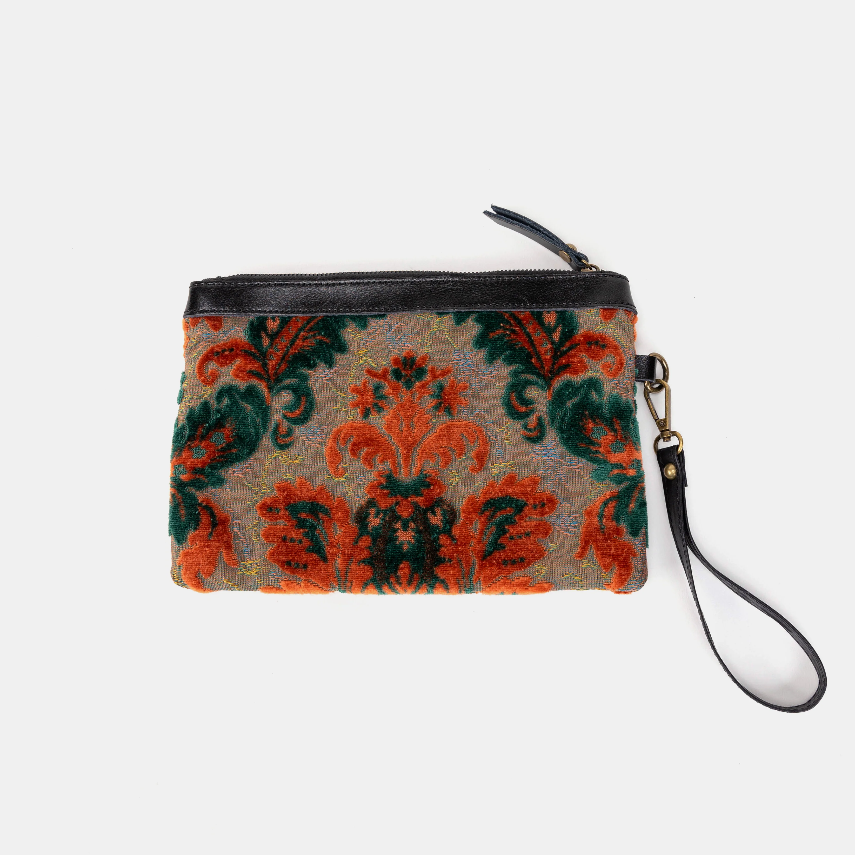 Burnout Velvet Revival Jade Wristlet Clutch - Image 2
