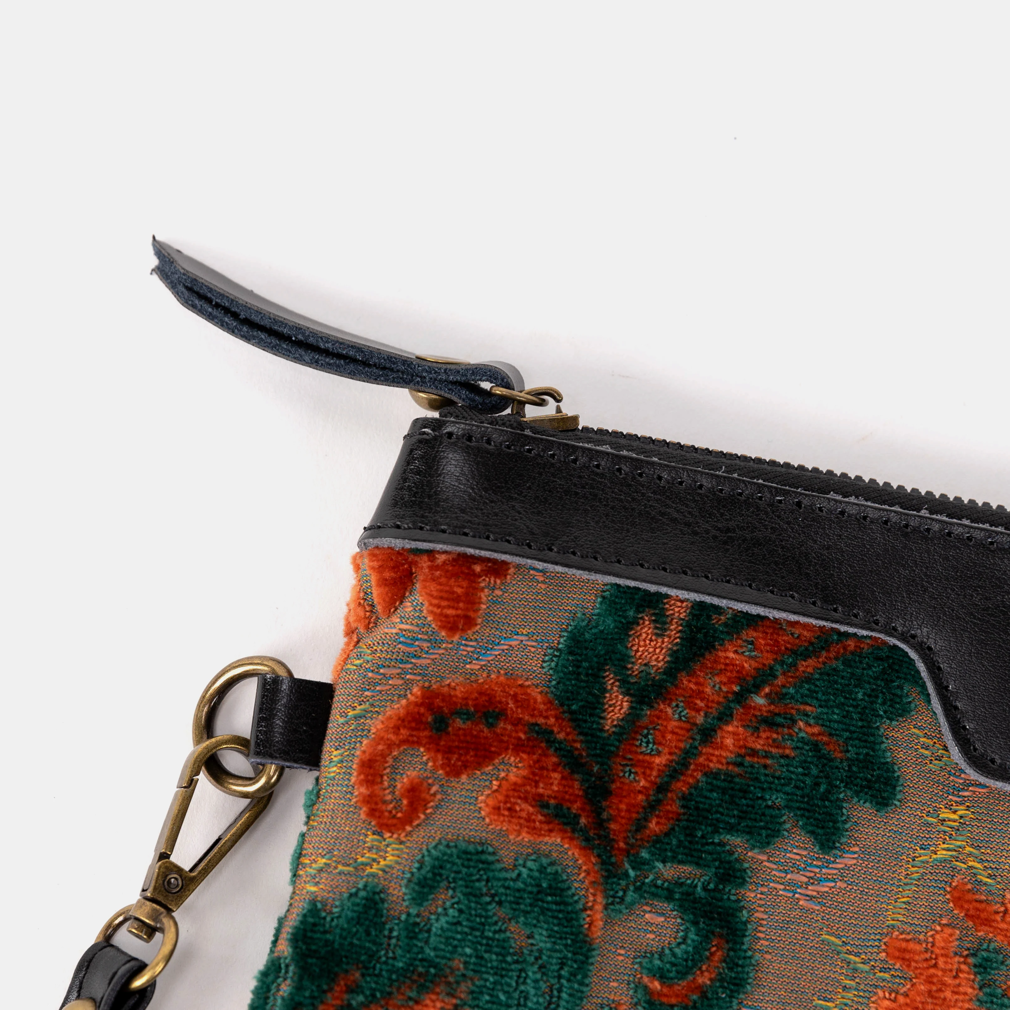 Burnout Velvet Revival Jade Wristlet Clutch - Image 4