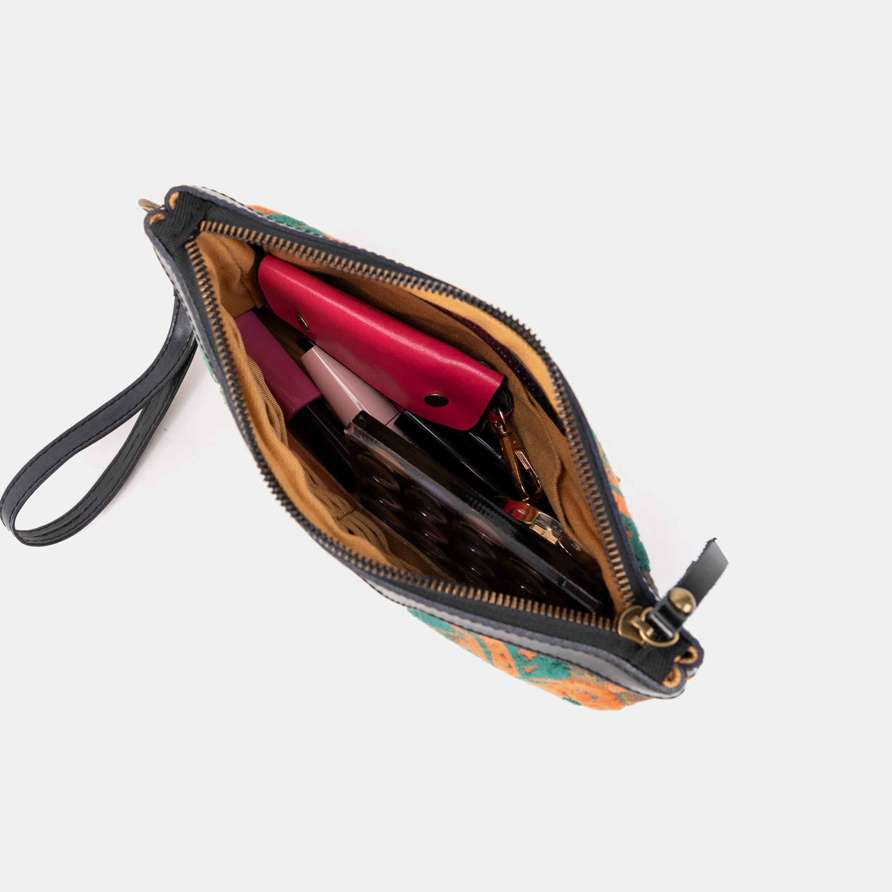 Burnout Velvet Revival Jade Wristlet Clutch - Image 5