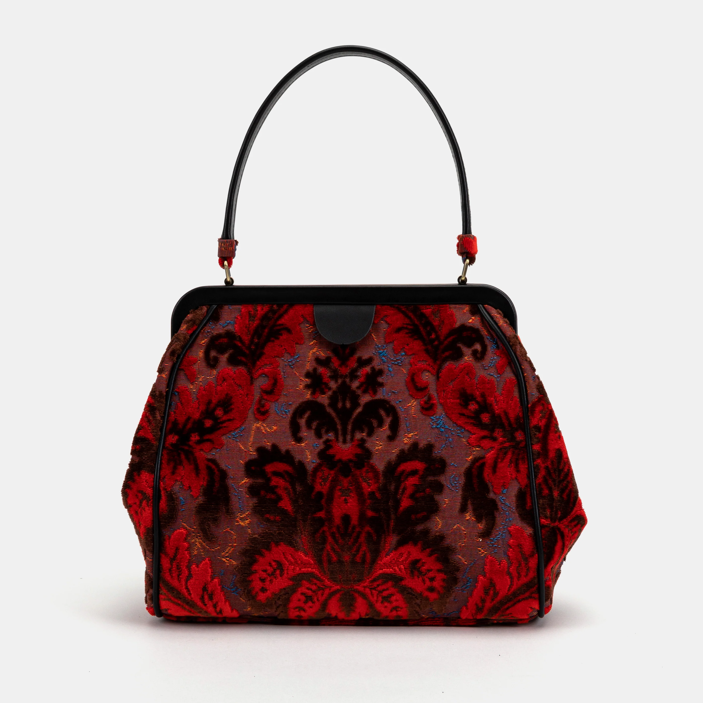 Burnout Velvet Revival Scarlet Alma Shoulder Bag