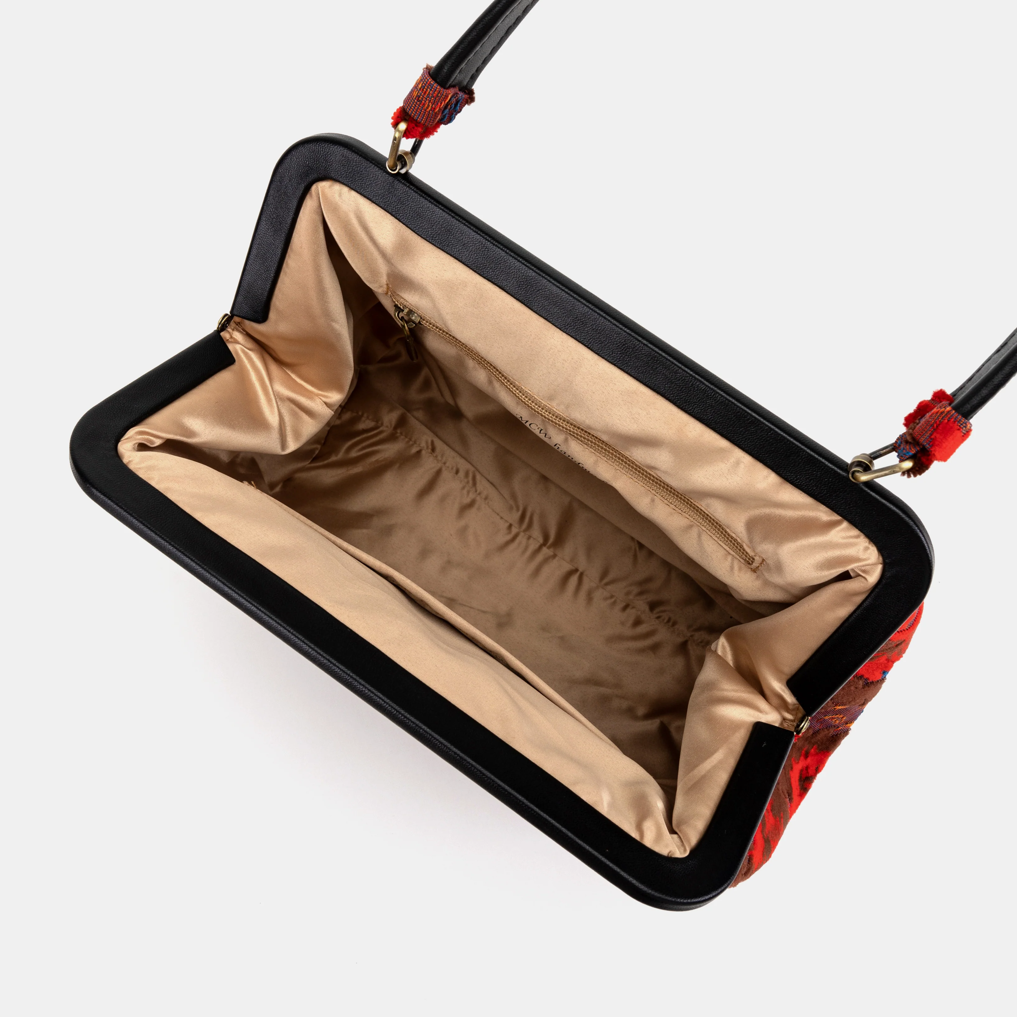 Burnout Velvet Revival Scarlet Alma Shoulder Bag - Image 2