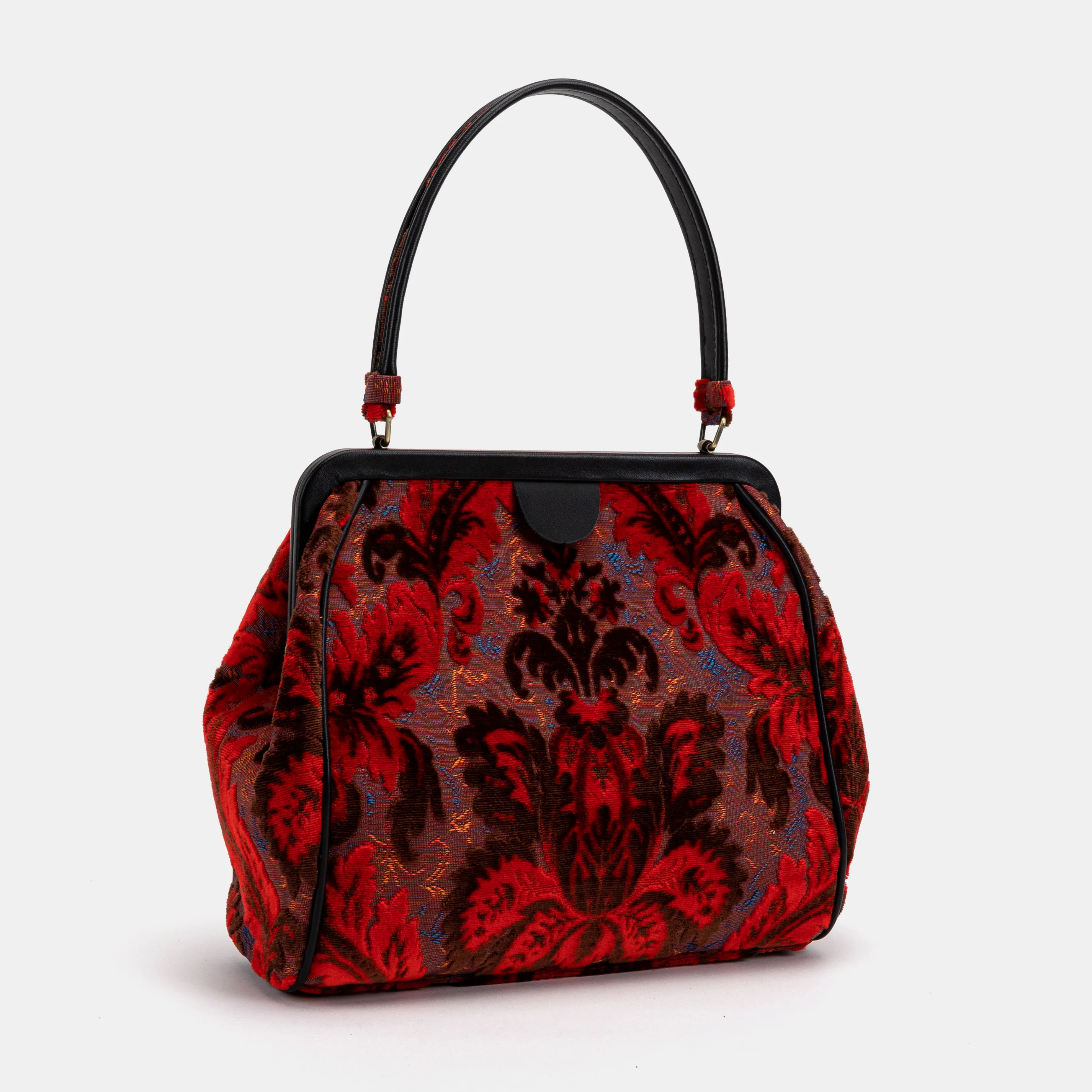 Burnout Velvet Revival Scarlet Alma Shoulder Bag - Image 3
