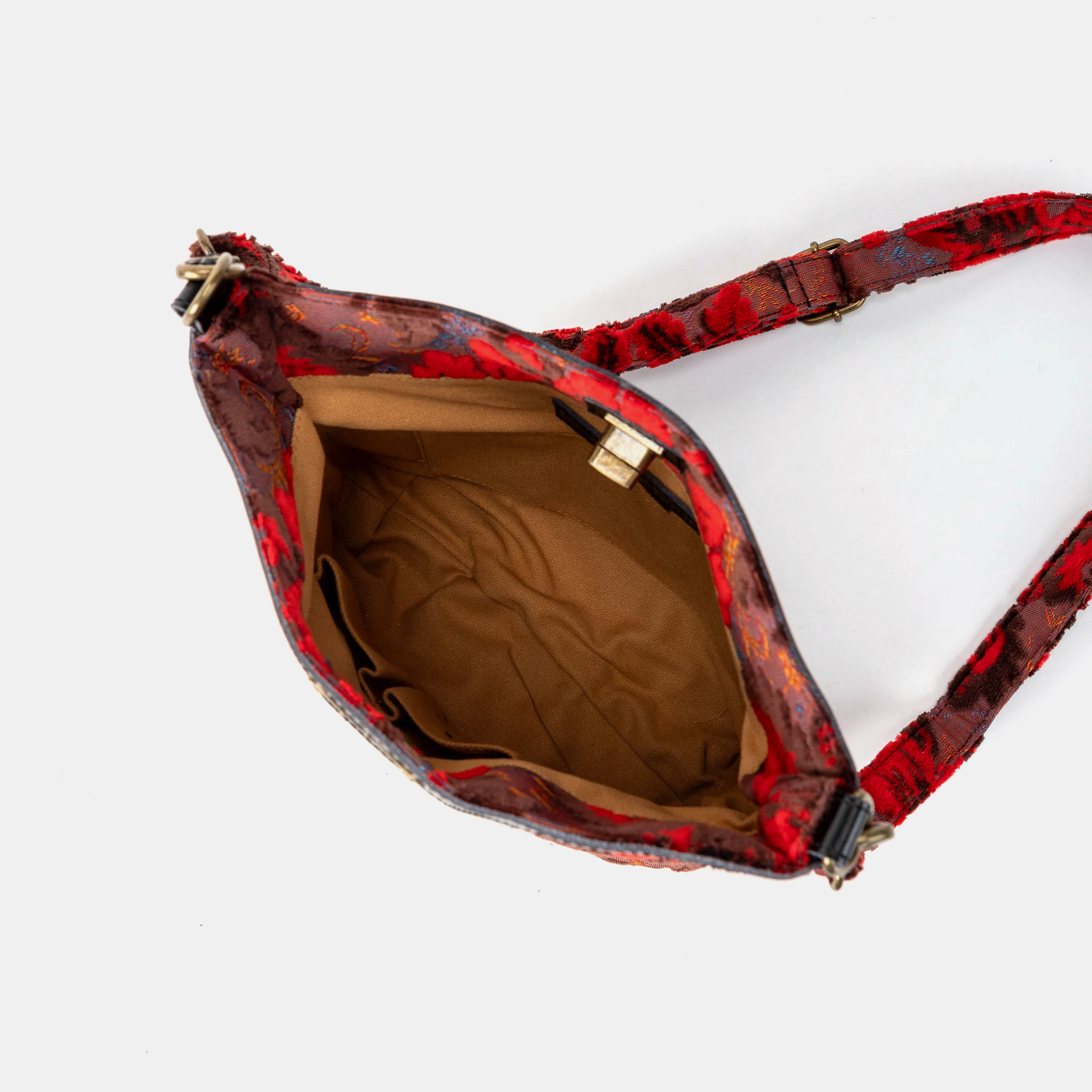 Burnout Velvet Revival Scarlet Butterfly Crossbody Bag - Image 4