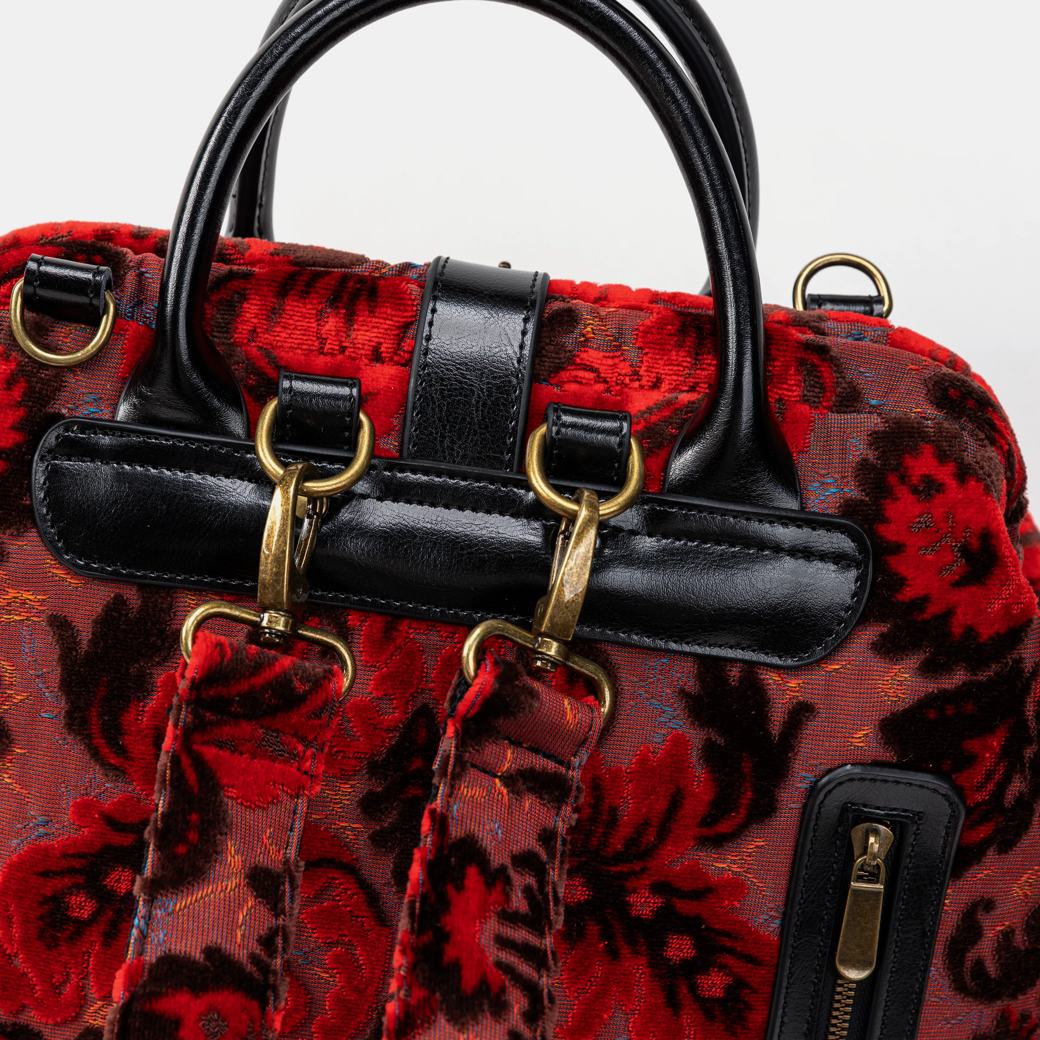 Burnout Velvet Revival Scarlet Carpet Laptop Backpack - Image 6