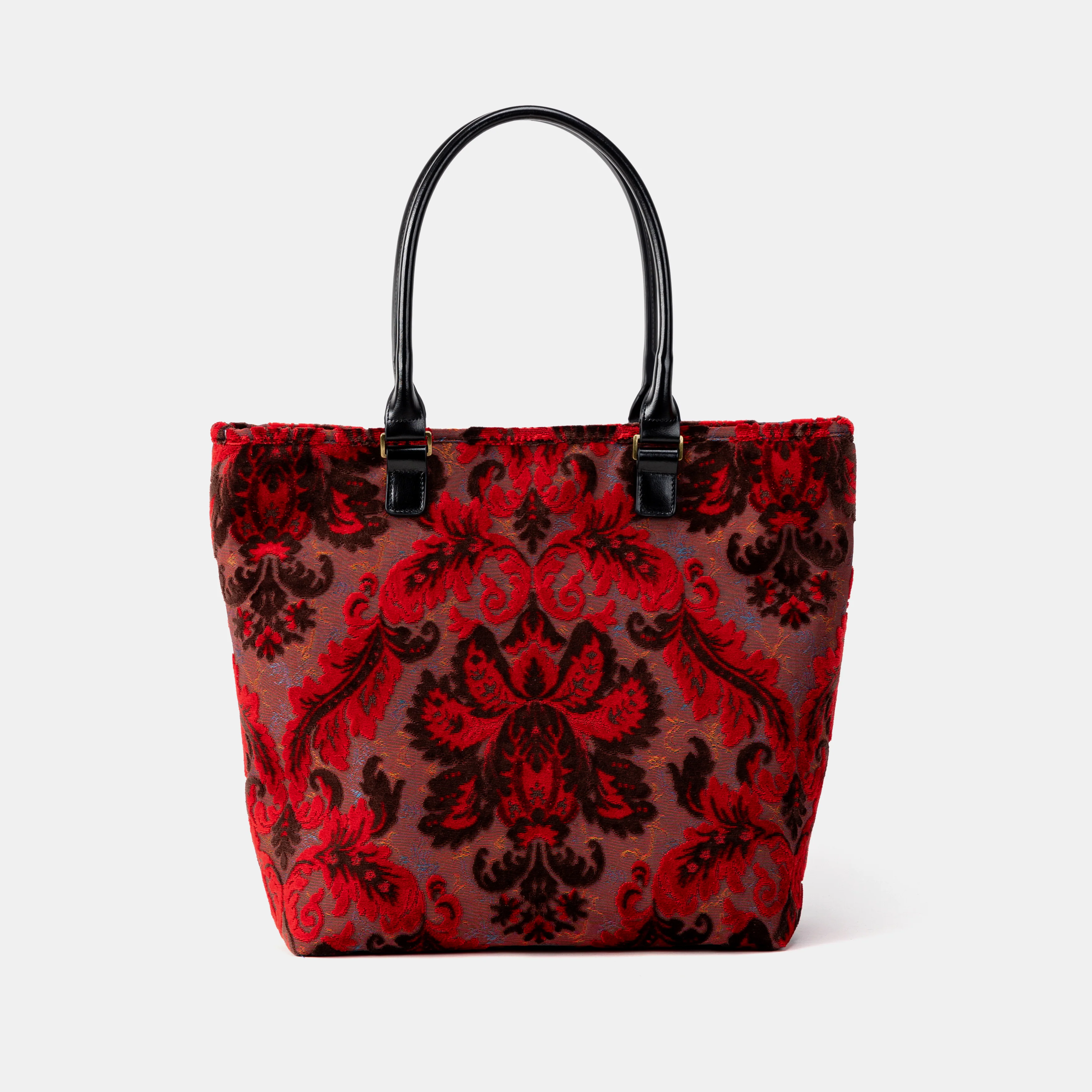 Burnout Velvet Revival Scarlet Carpet Tote Shopper - Image 3