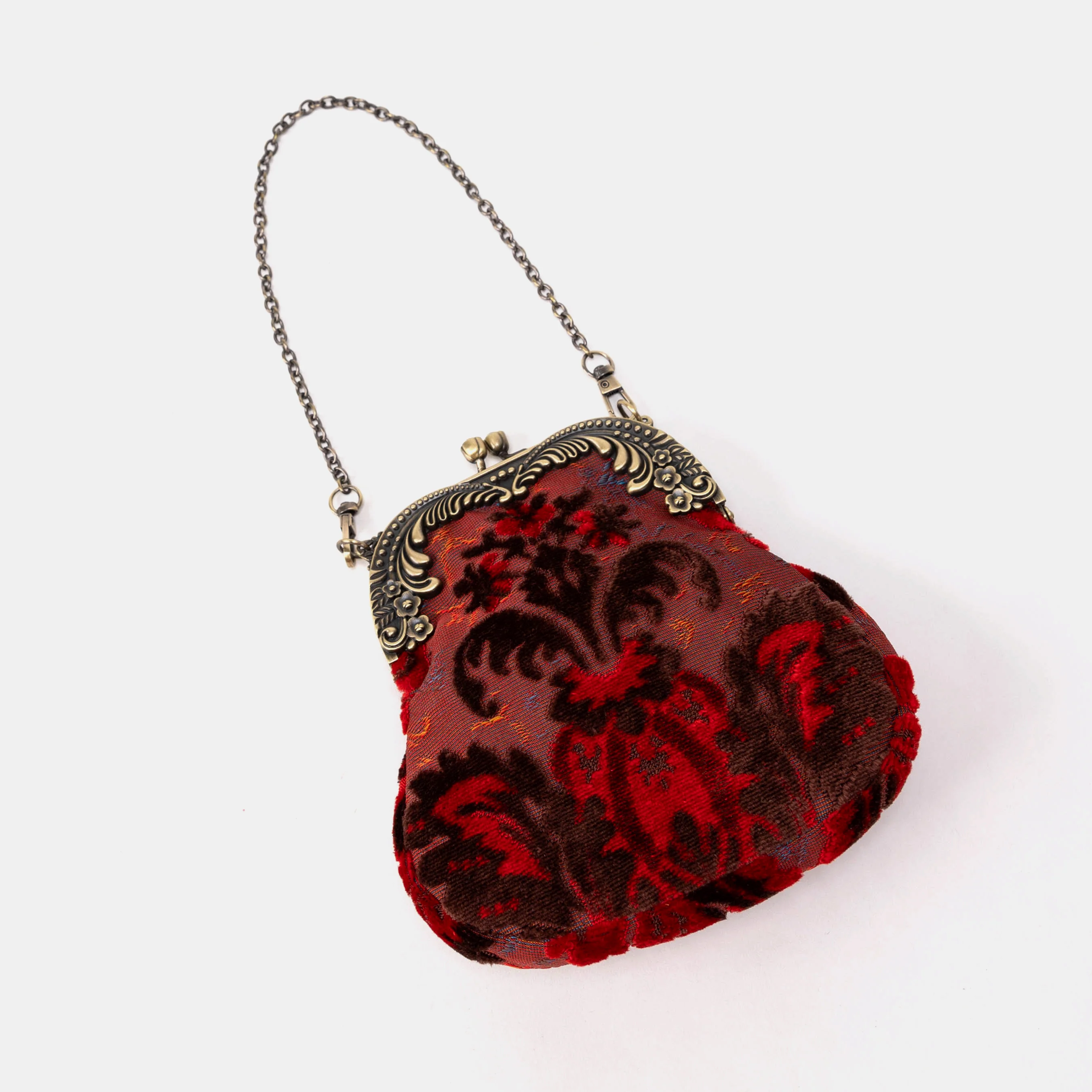 Burnout Velvet Revival Scarlet Chatelaine Purse Medium - Image 2