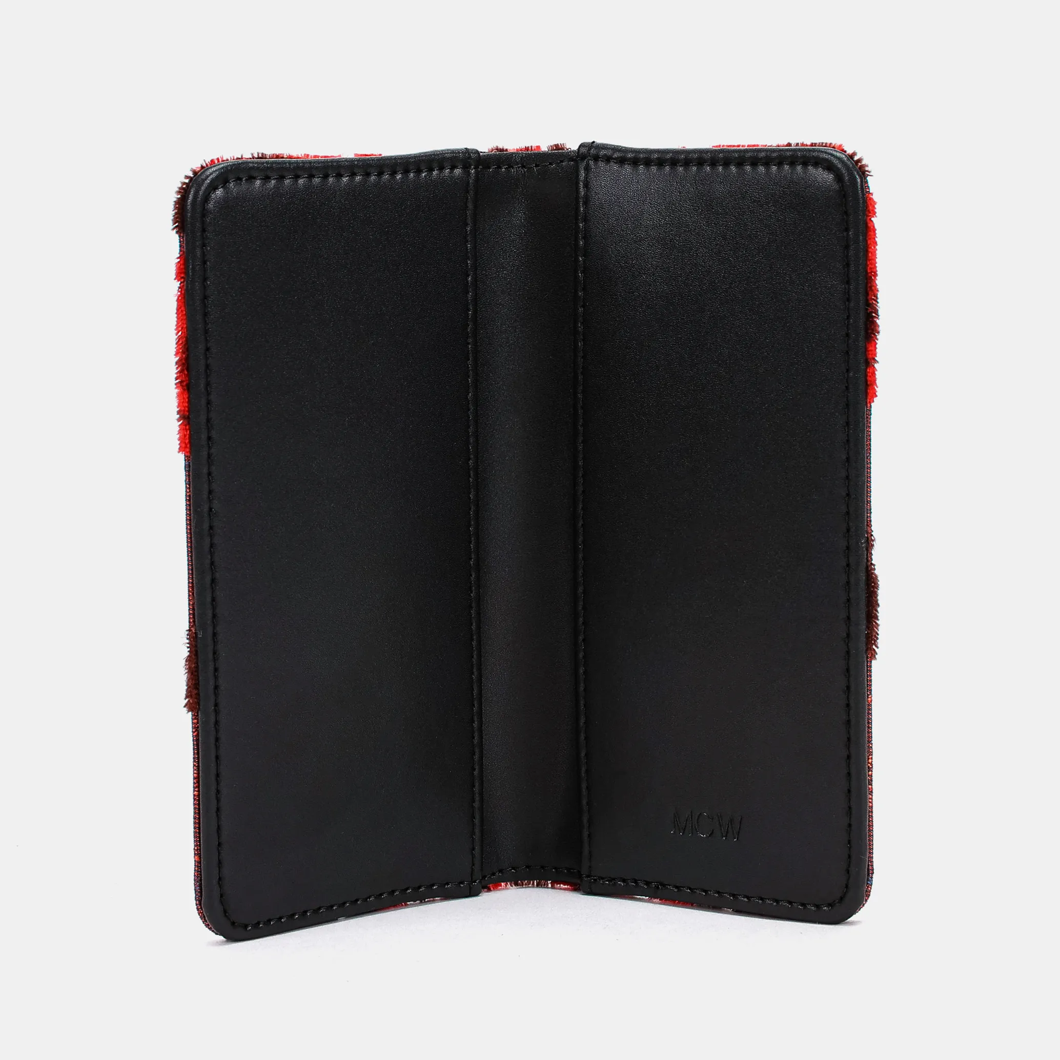 Burnout Velvet Revival Scarlet Checkbook Cover - Image 3