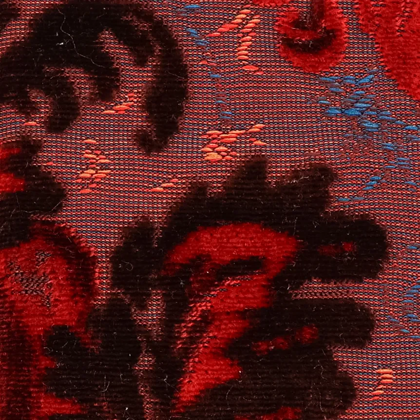 Burnout Velvet Revival Scarlet Checkbook Cover - Image 5