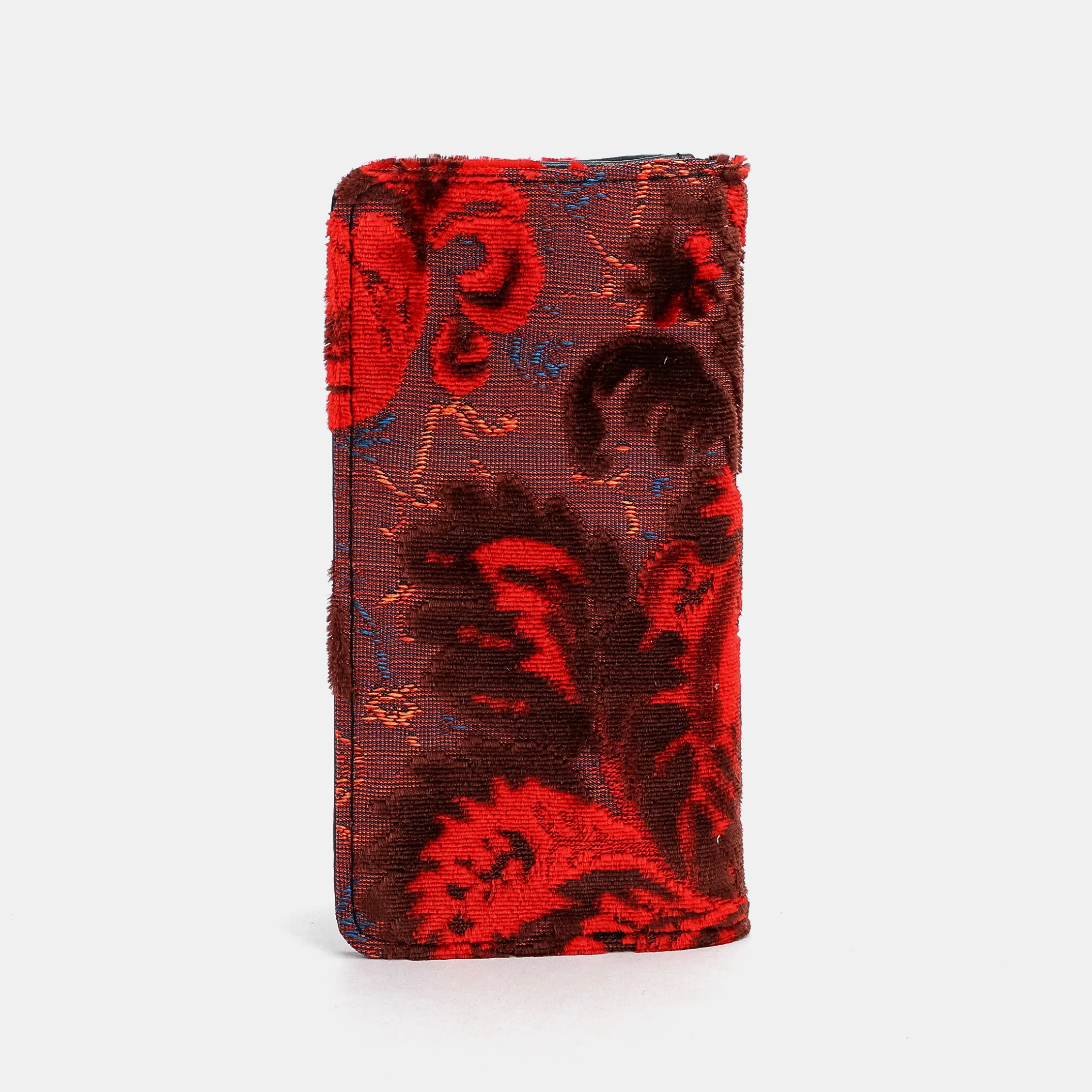 Burnout Velvet Revival Scarlet Checkbook Cover - Image 6