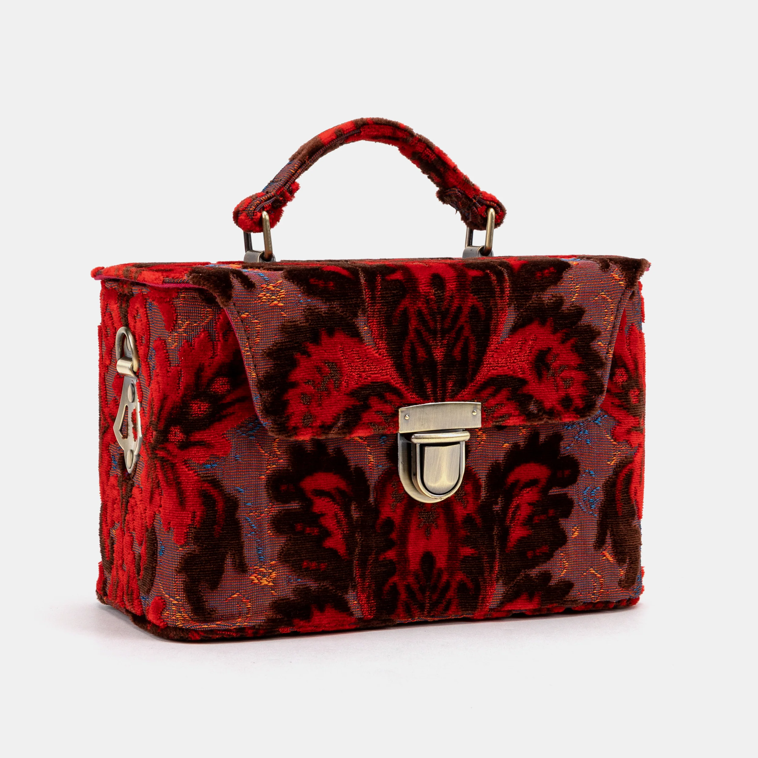 Burnout Velvet Revival Scarlet Clara Medium Train Case Purse - Image 3