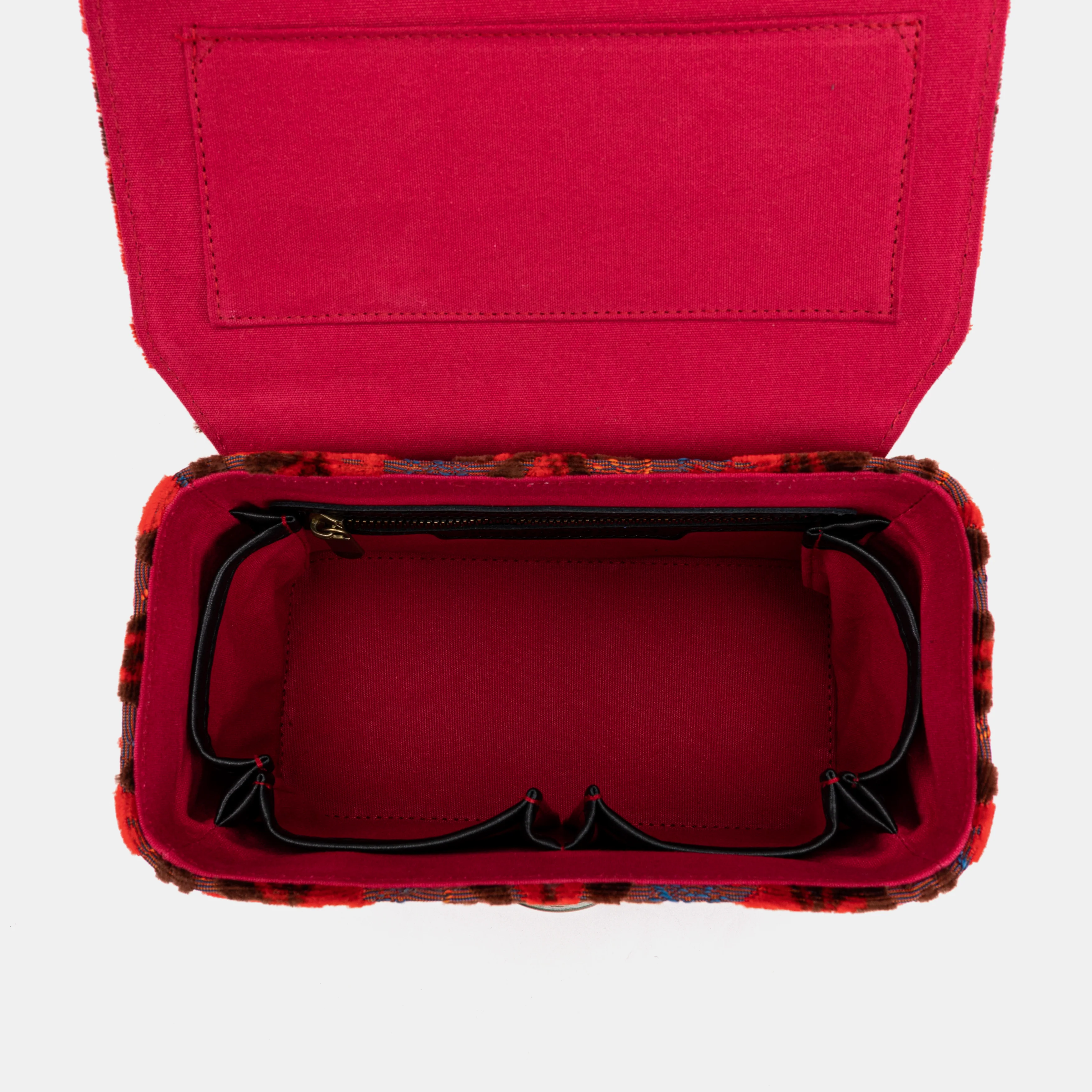 Burnout Velvet Revival Scarlet Clara Medium Train Case Purse - Image 4