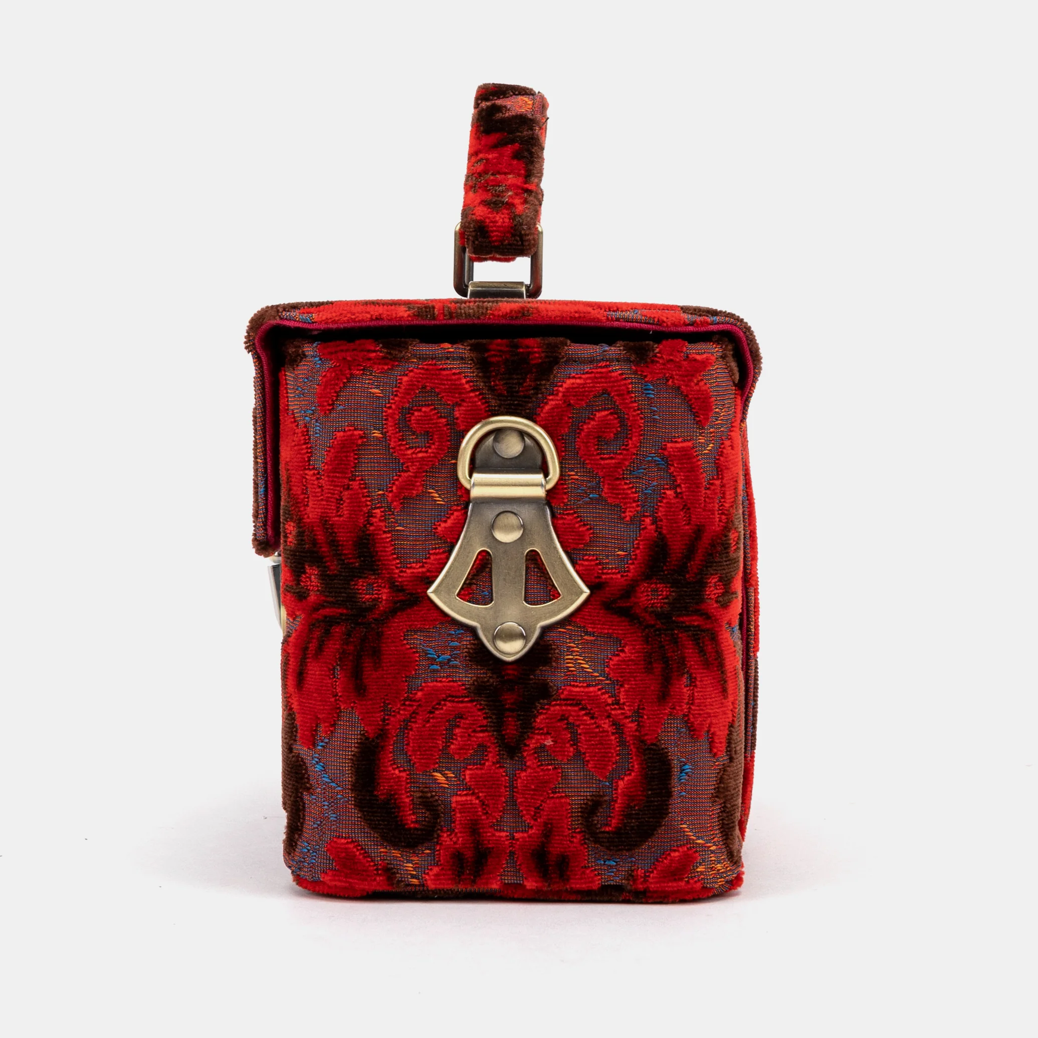 Burnout Velvet Revival Scarlet Clara Medium Train Case Purse - Image 5