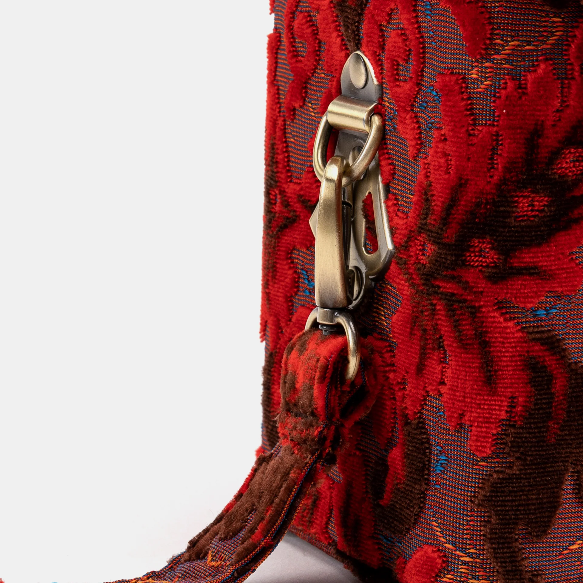 Burnout Velvet Revival Scarlet Clara Medium Train Case Purse - Image 9