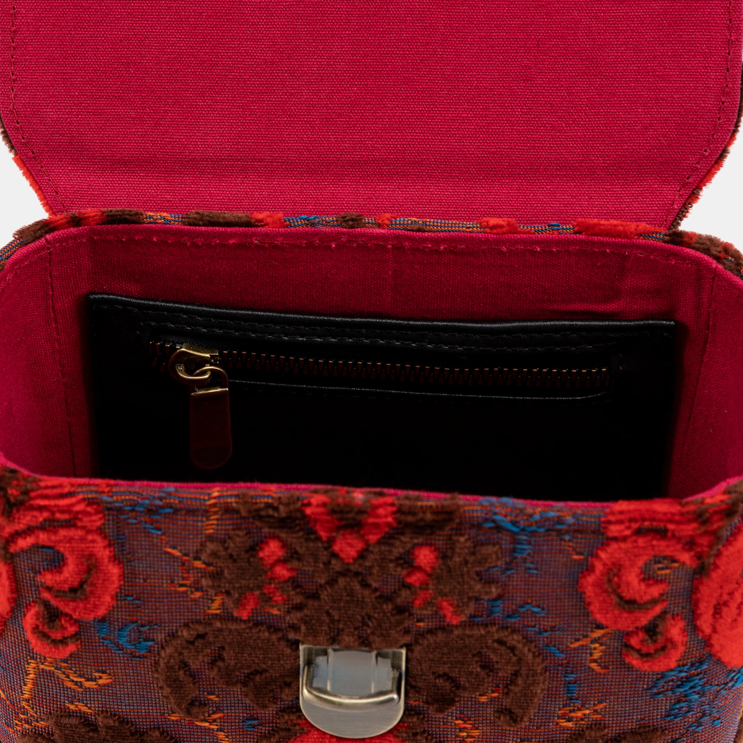 Burnout Velvet Revival Scarlet Emma Small Train Case Crossbody - Image 9