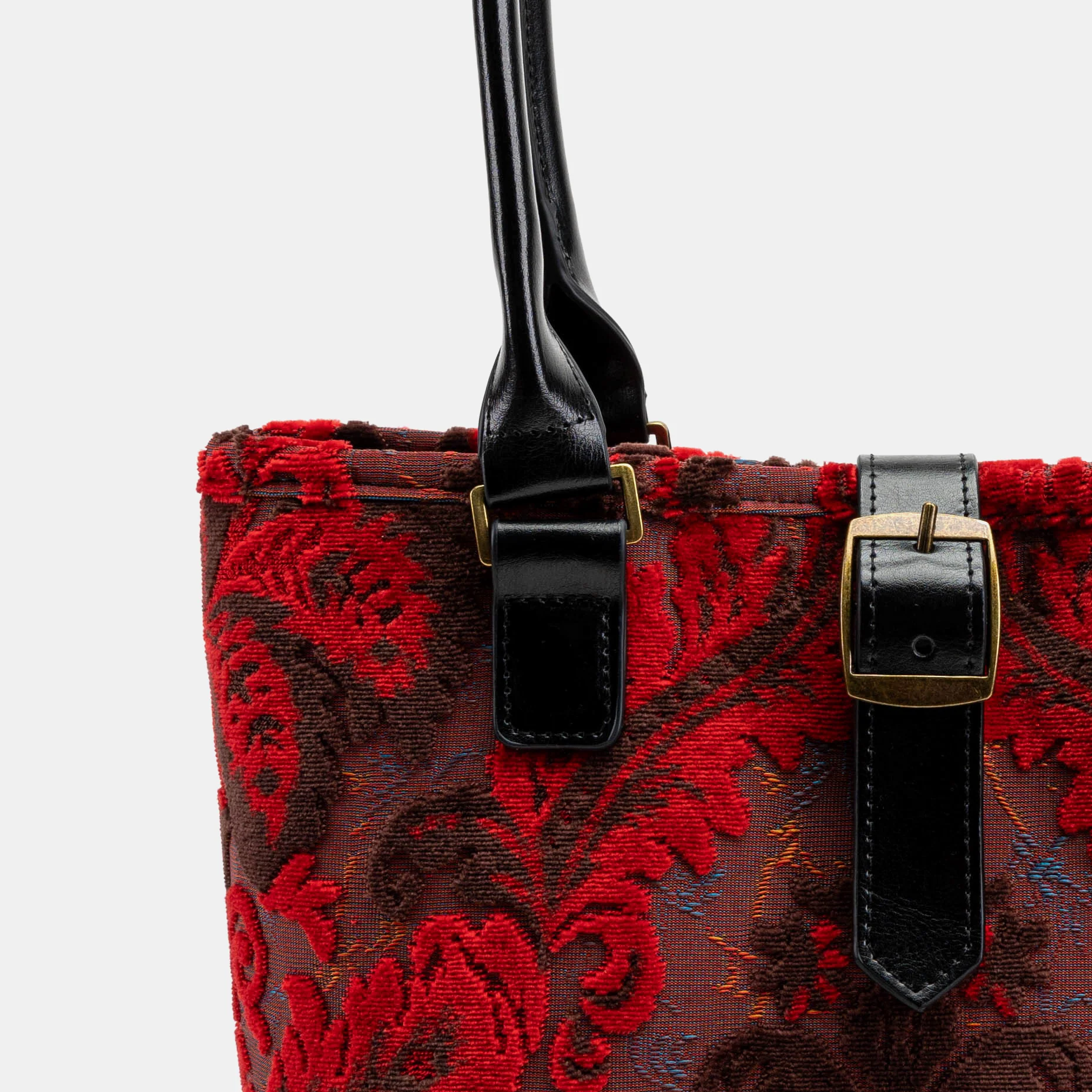 Burnout Velvet Revival Scarlet Everyday Tote - Image 3