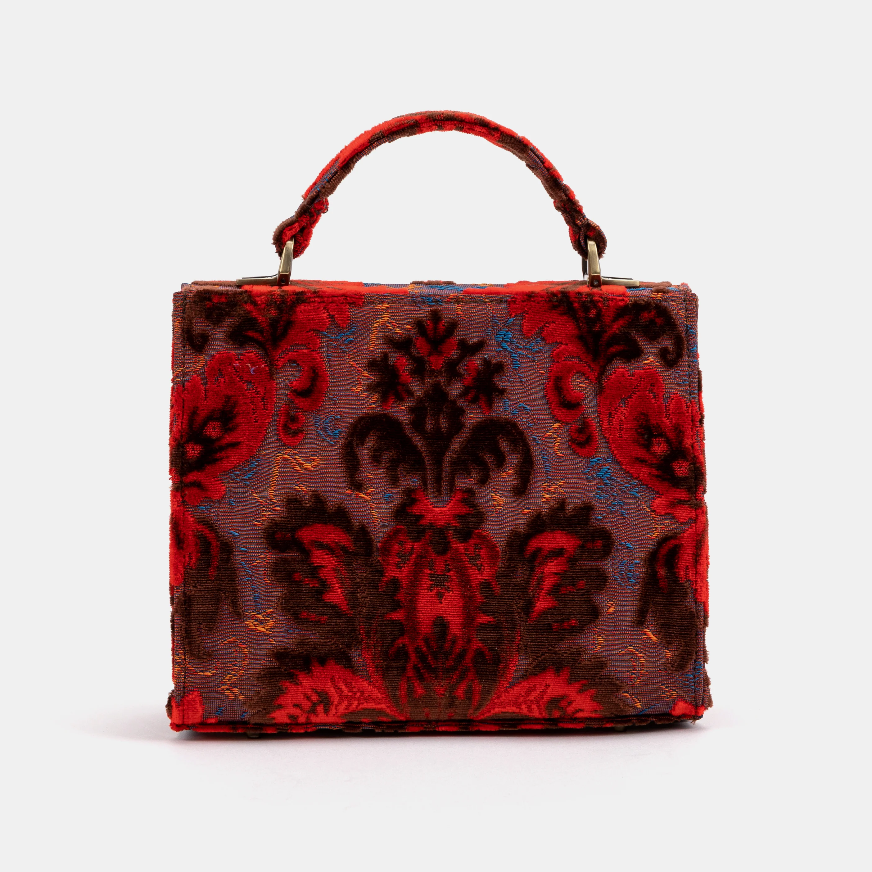 Burnout Velvet Revival Scarlet Flap Satchel - Image 4