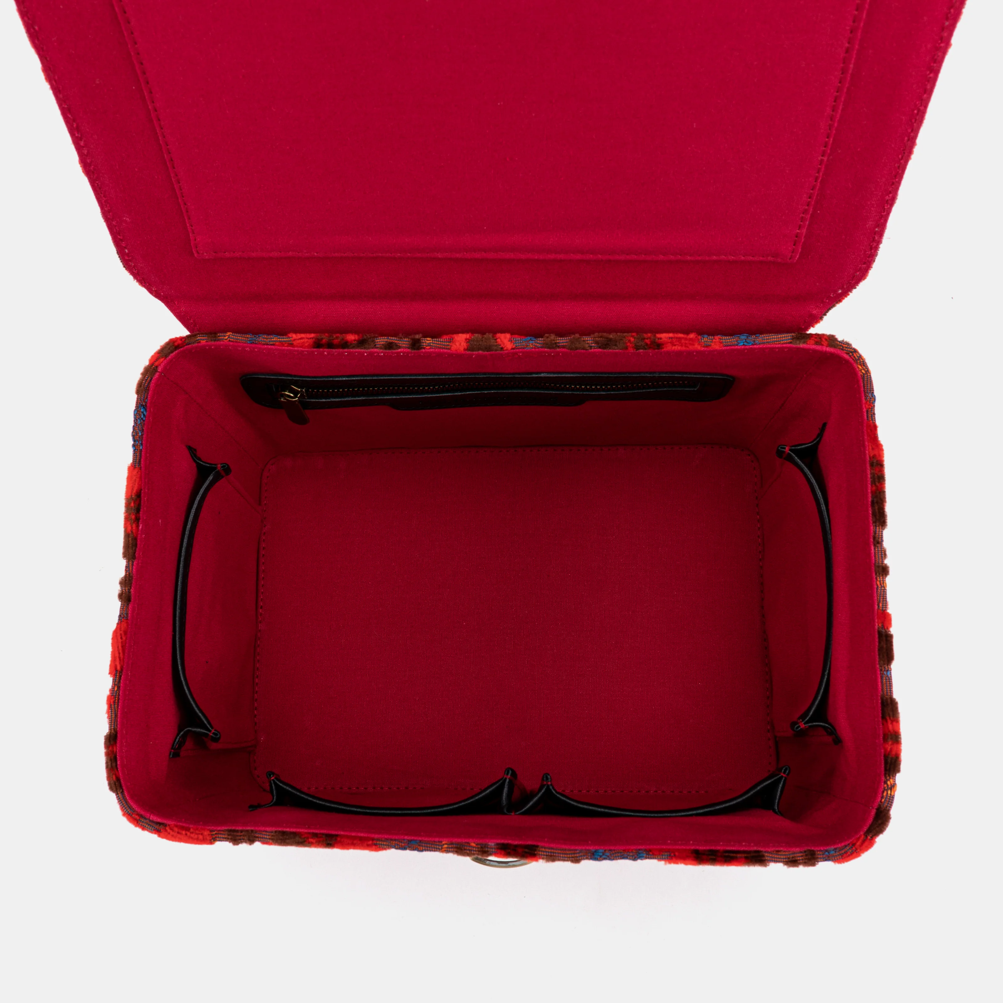 Burnout Velvet Revival Scarlet Josephine Large Train Case - Image 5
